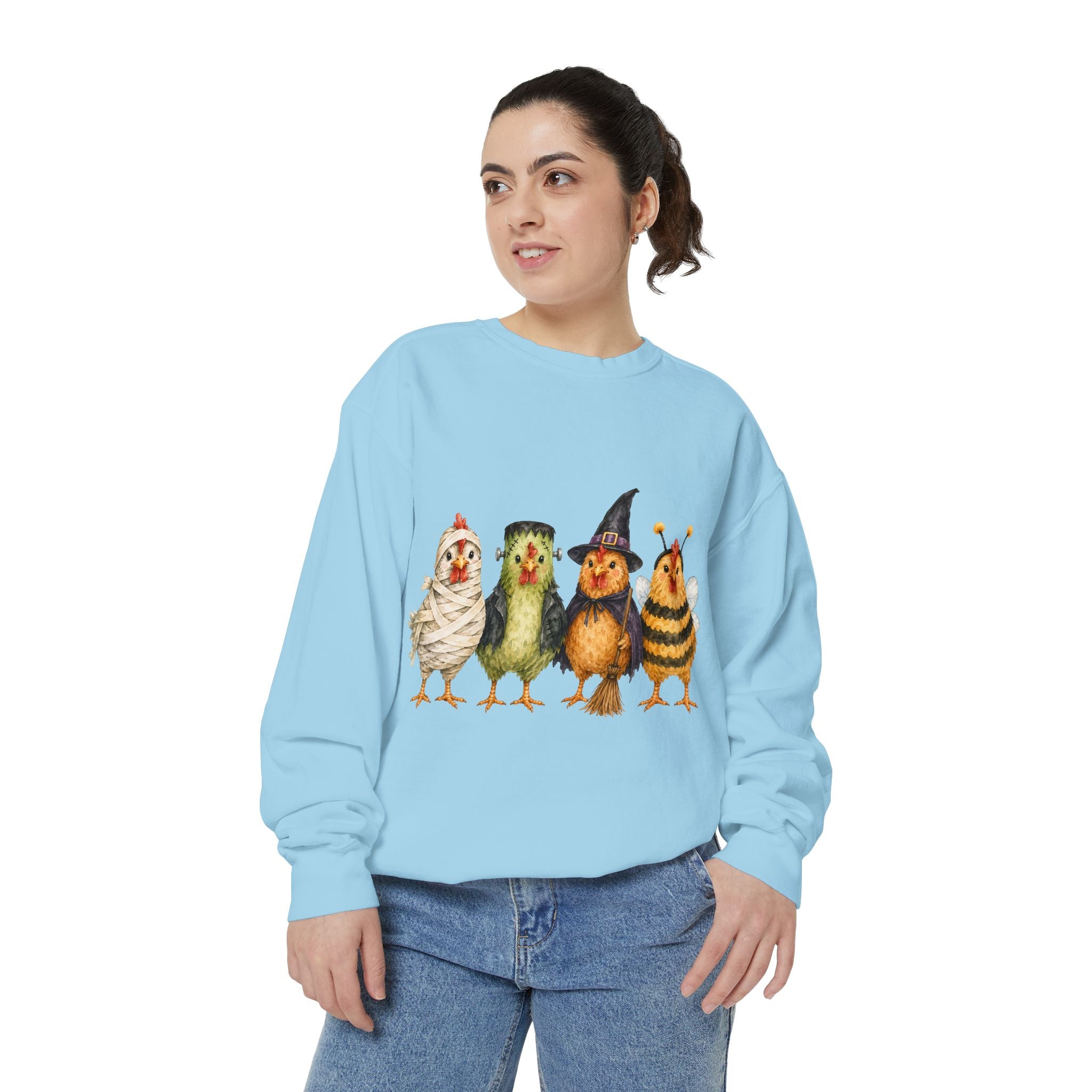 Halloween Chicken Unisex Garment-Dyed Sweatshirt