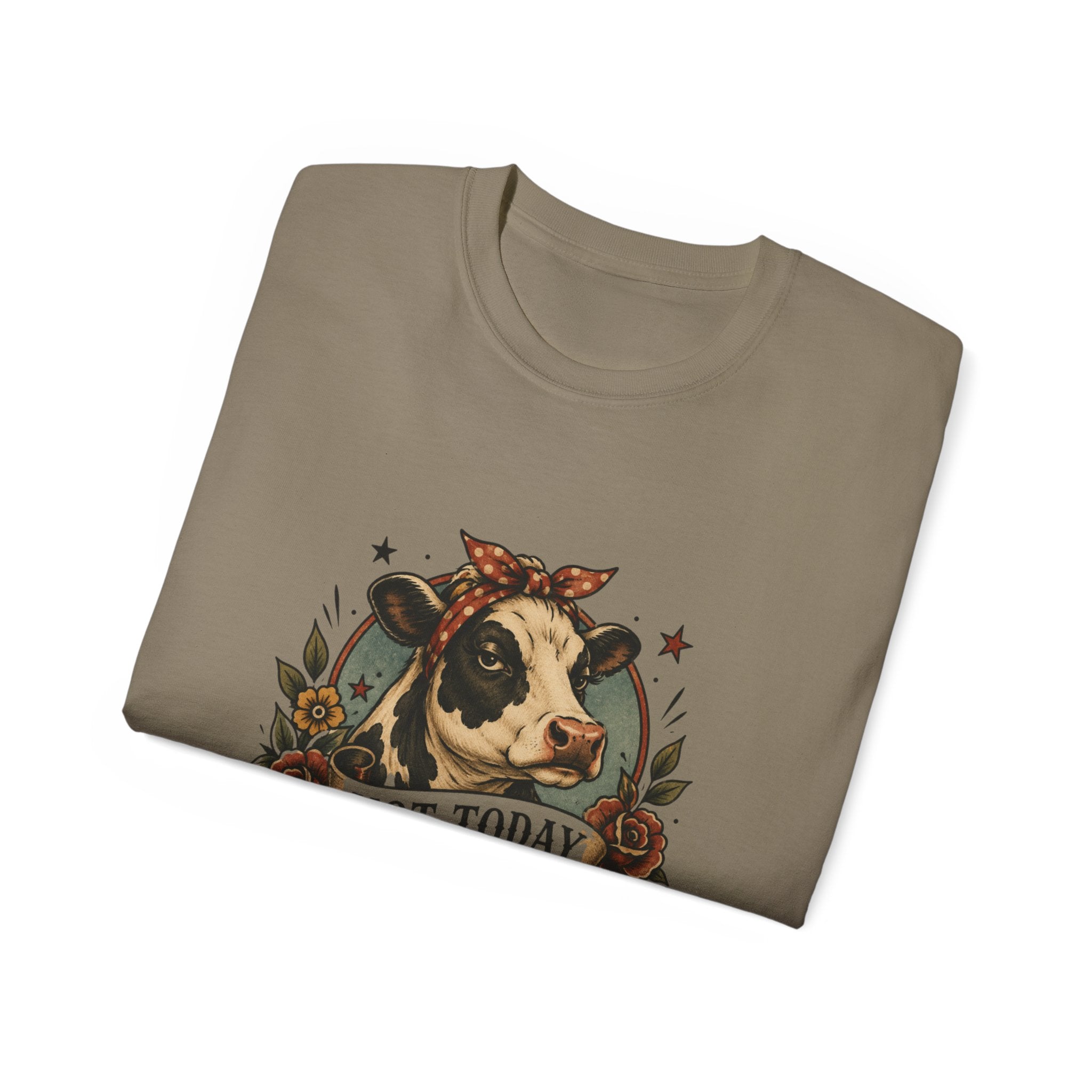 Tattoo-Inspired Cow Tee — Funny Cow Lover Shirt for Farmers & Homesteaders