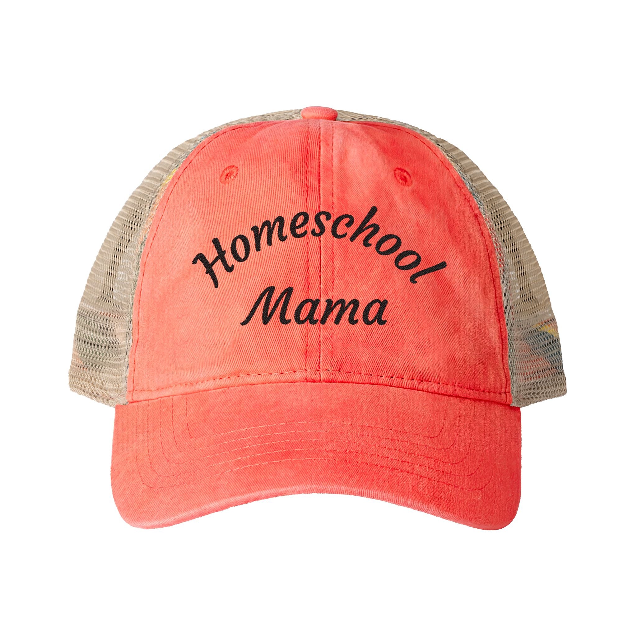 Homeschool Mama Washed Mesh-Back Cap