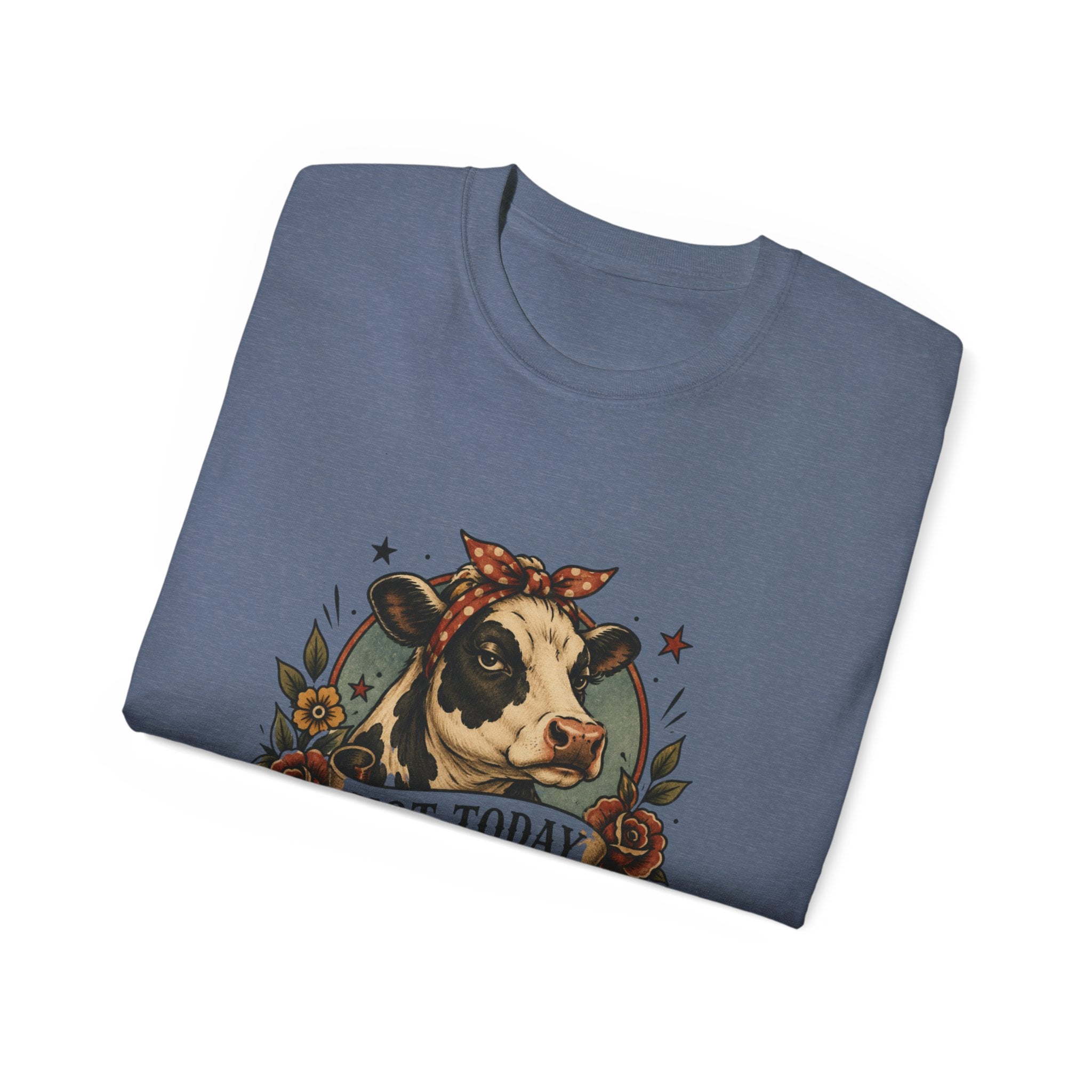 Tattoo-Inspired Cow Tee — Funny Cow Lover Shirt for Farmers & Homesteaders
