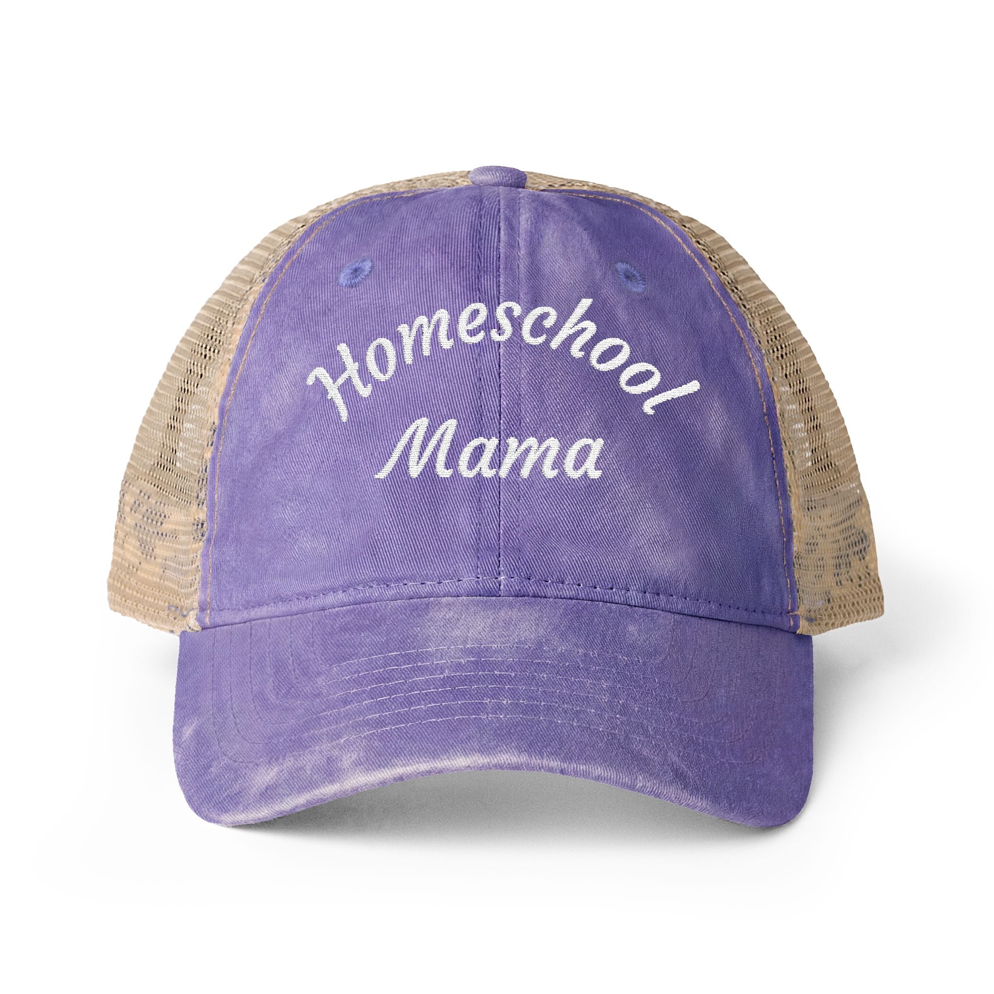 Homeschool Mama Washed Mesh-Back Cap
