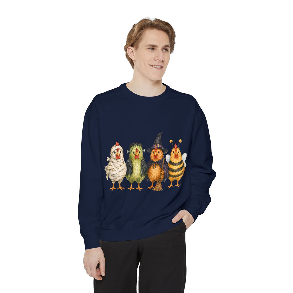 Halloween Chicken Unisex Garment-Dyed Sweatshirt