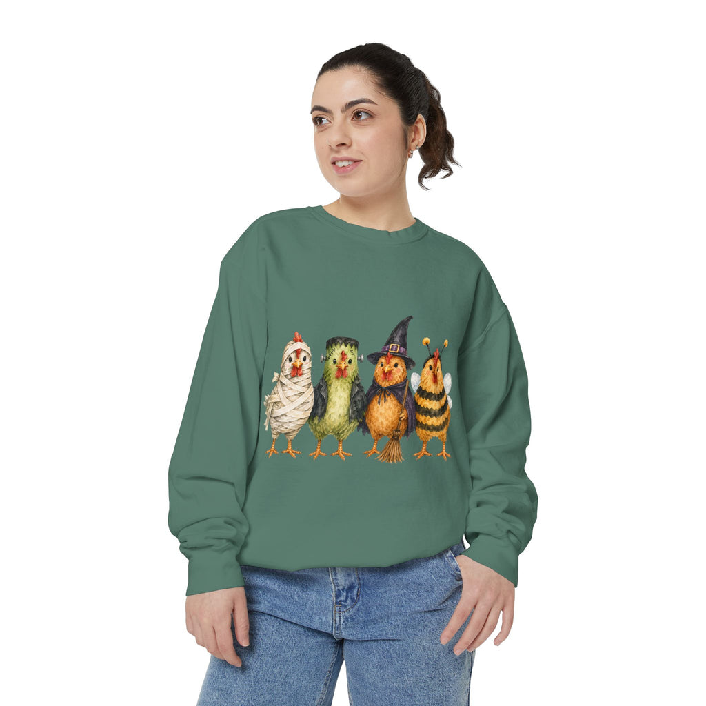 Halloween Chicken Unisex Garment-Dyed Sweatshirt