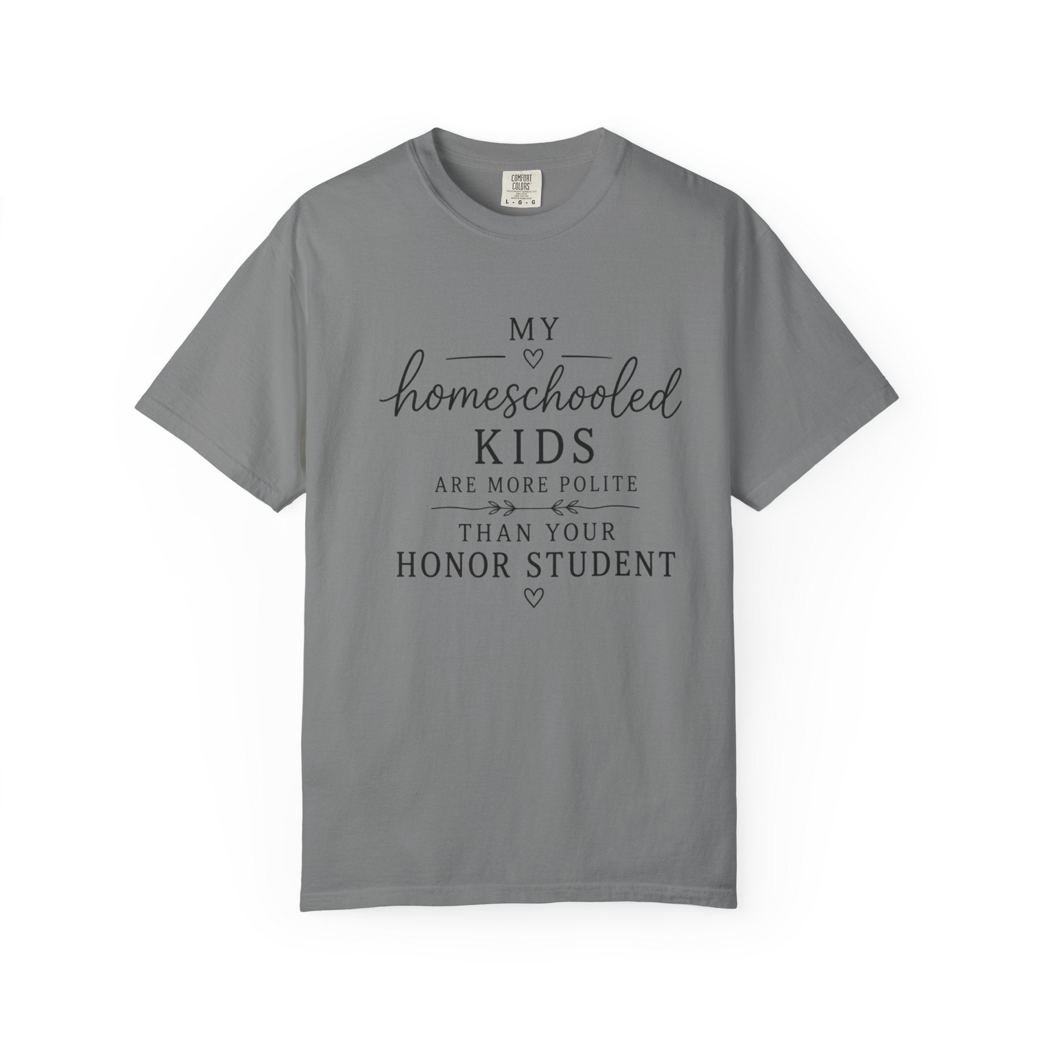 Snarky Homeschool vs Public School T-Shirt — 'Polite Homeschool Kids' Comment Tee