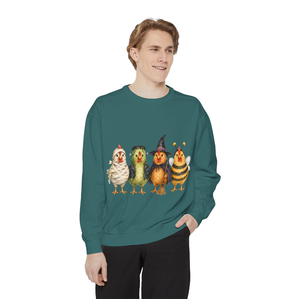Halloween Chicken Unisex Garment-Dyed Sweatshirt