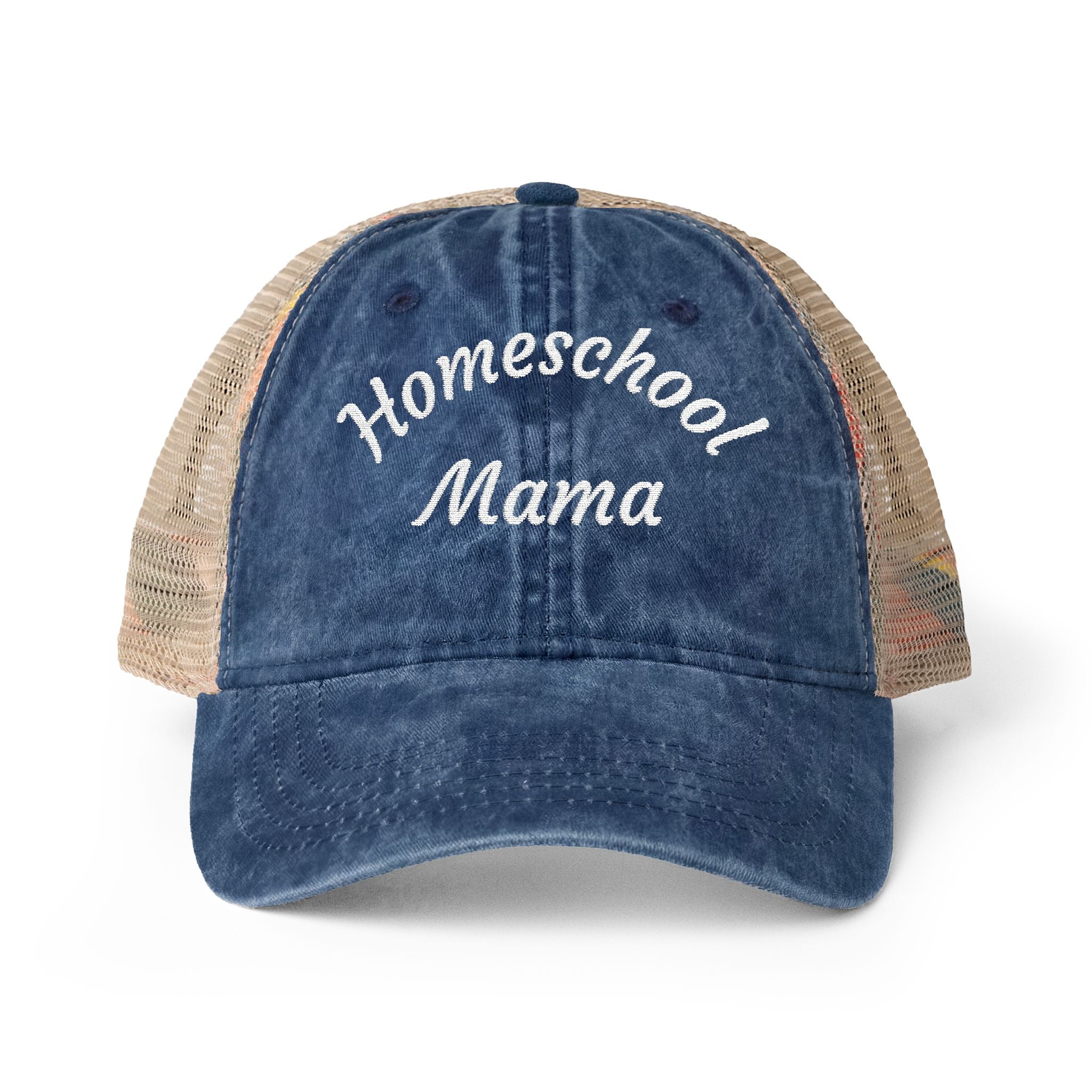 Homeschool Mama Washed Mesh-Back Cap