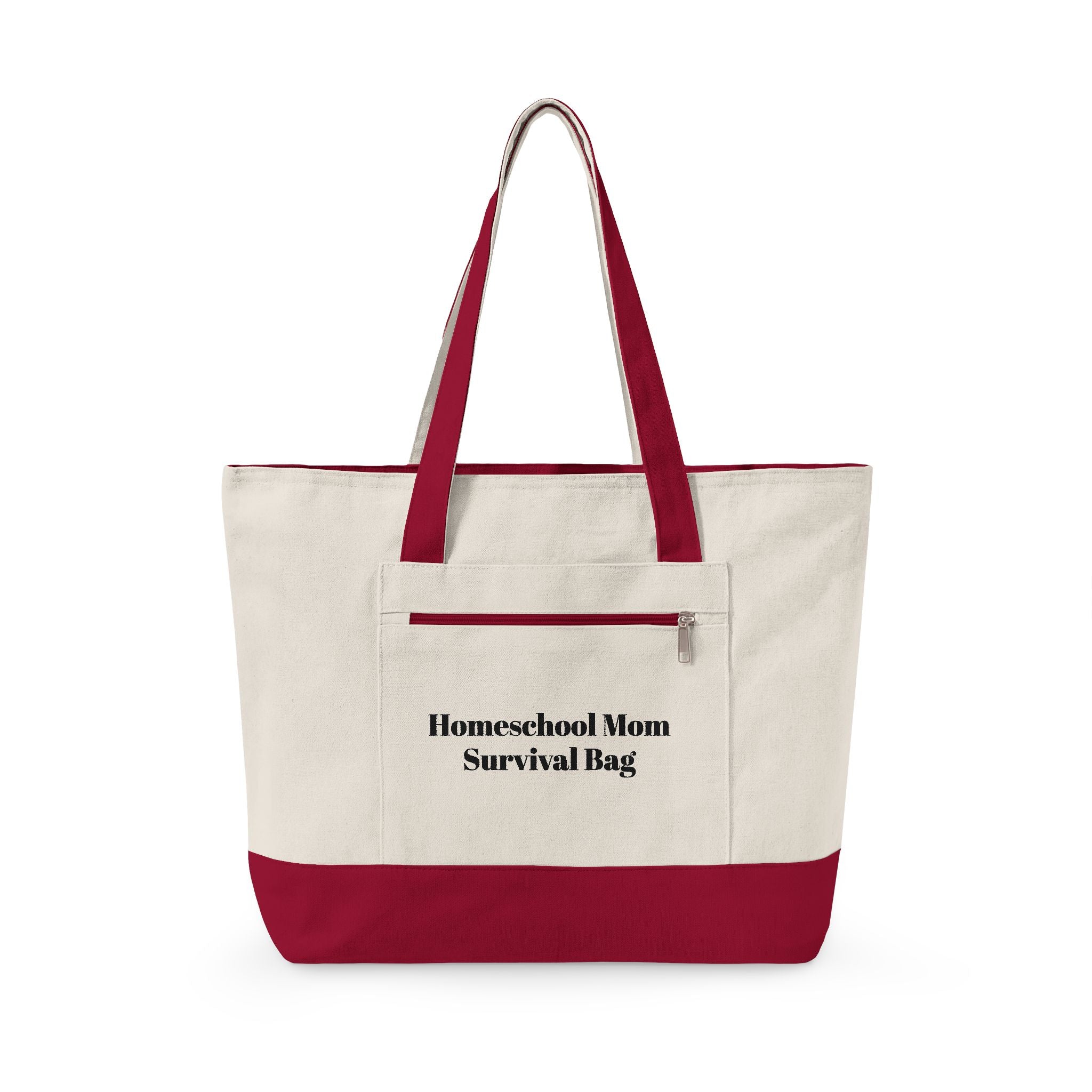 Survival Bag Zippered Canvas Tote