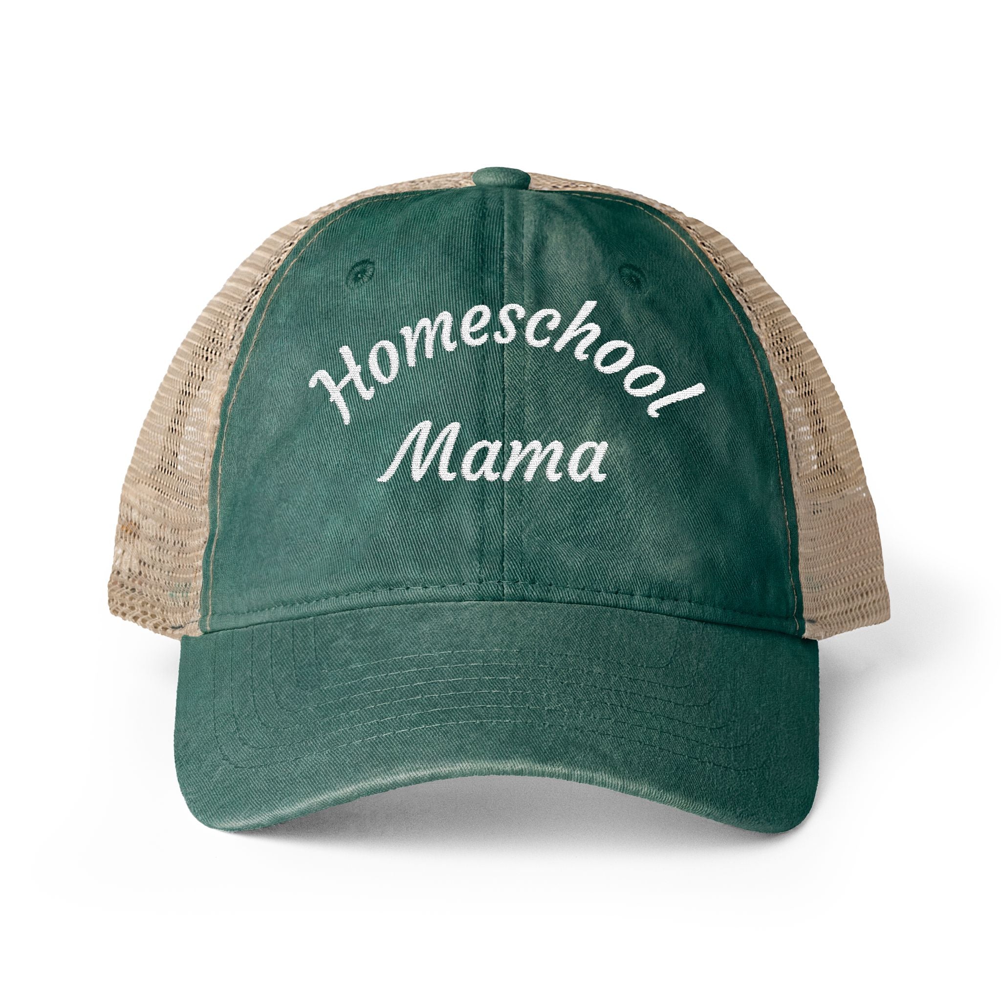 Homeschool Mama Washed Mesh-Back Cap