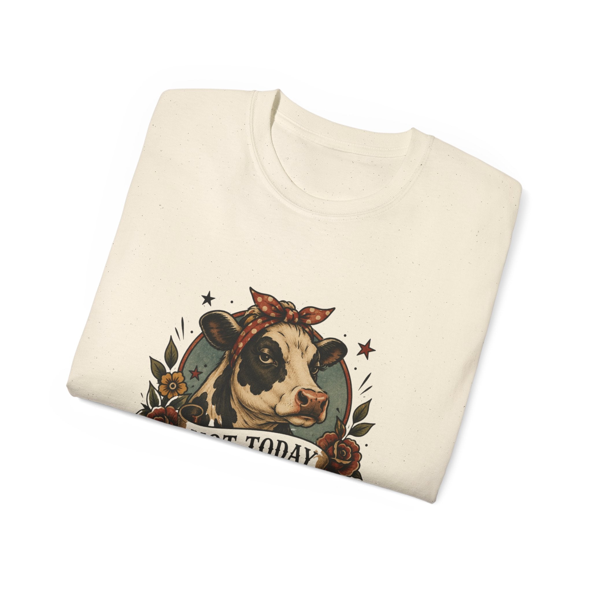 Tattoo-Inspired Cow Tee — Funny Cow Lover Shirt for Farmers & Homesteaders
