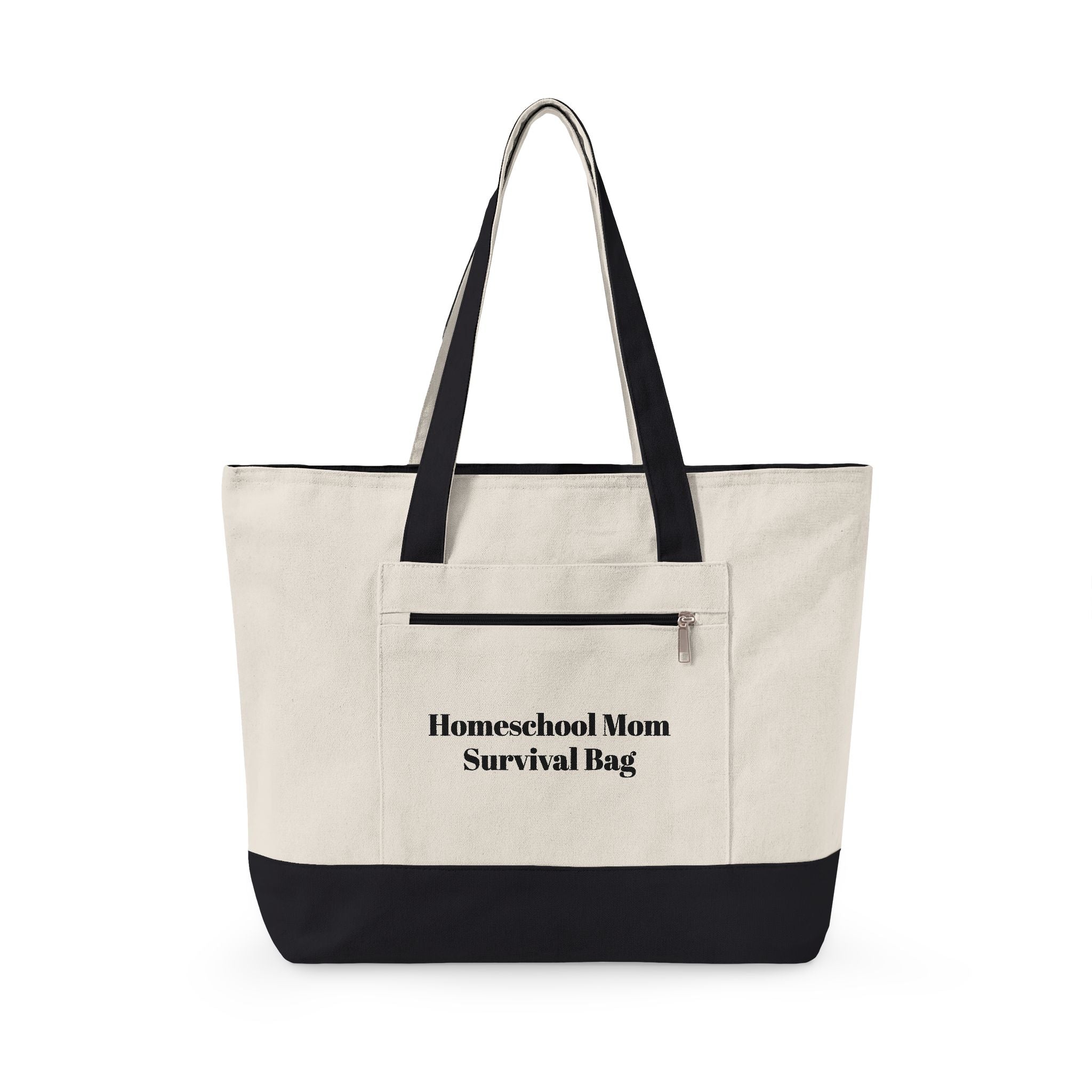 Survival Bag Zippered Canvas Tote