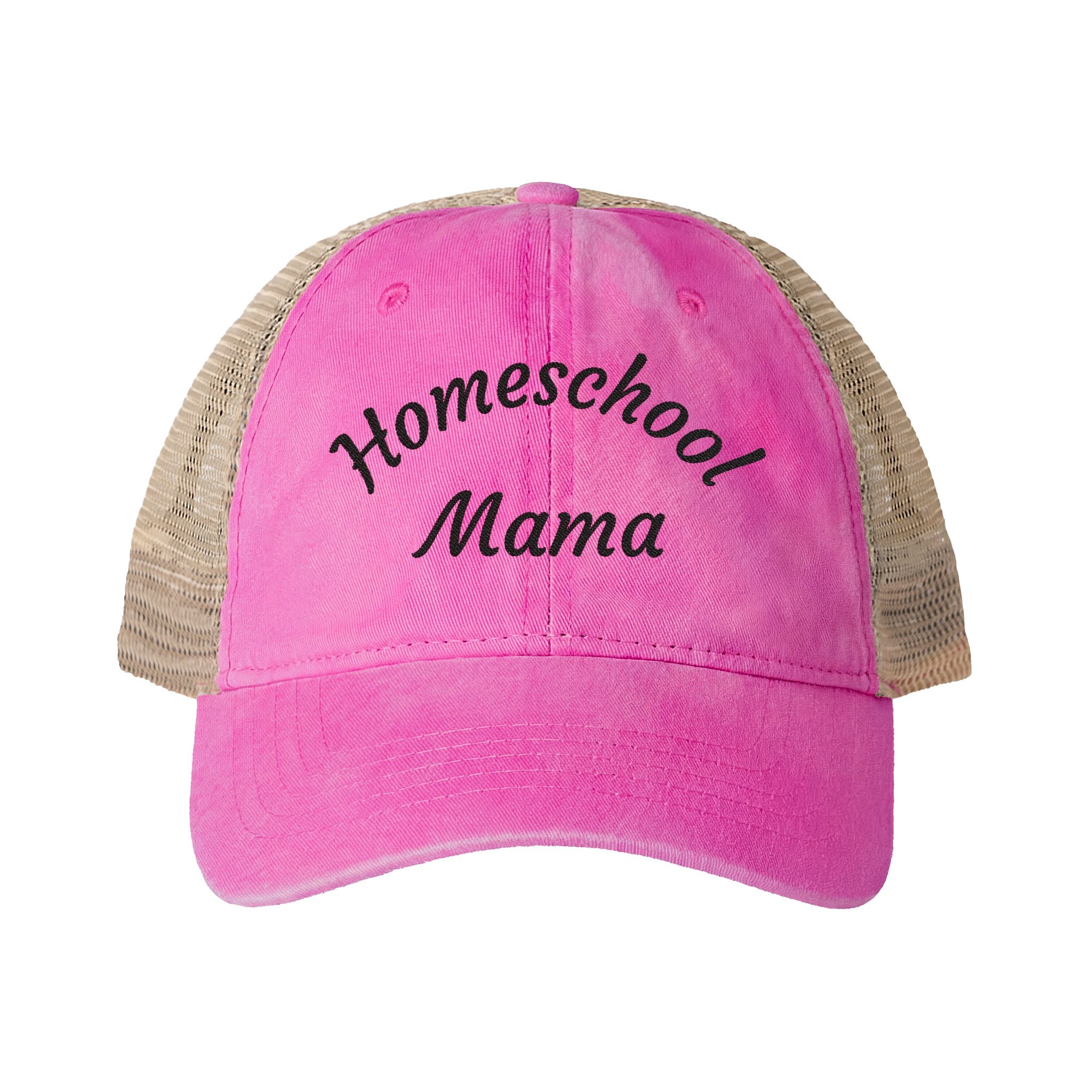 Homeschool Mama Washed Mesh-Back Cap