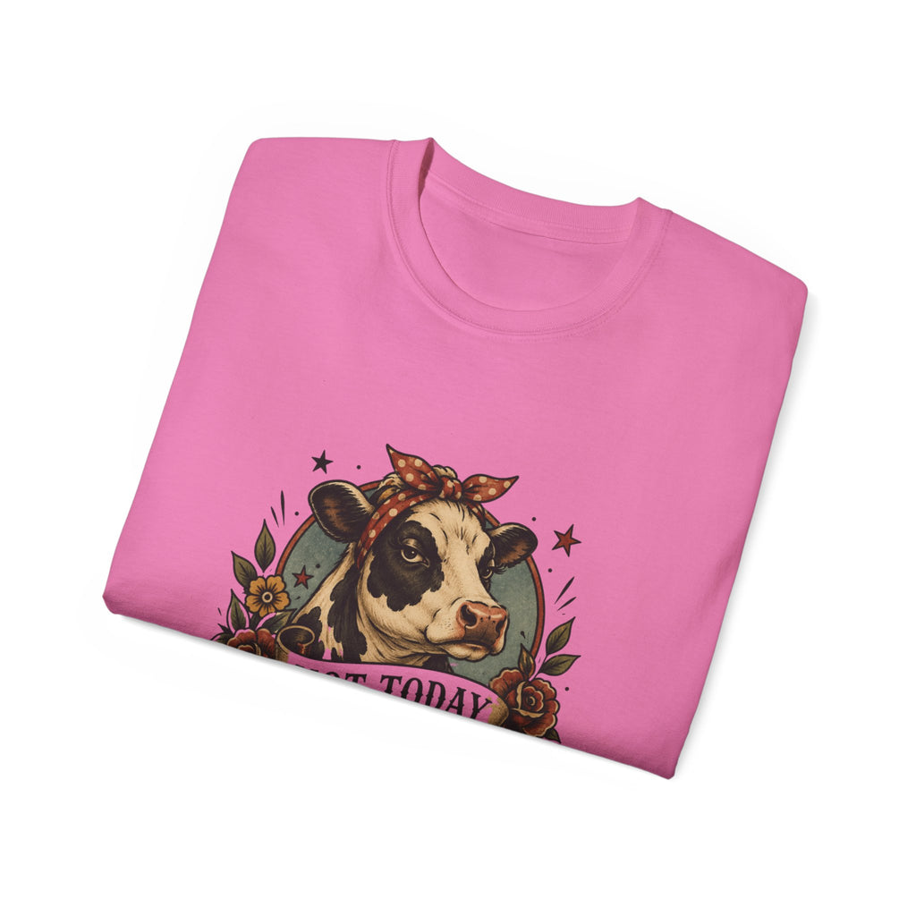Tattoo-Inspired Cow Tee — Funny Cow Lover Shirt for Farmers & Homesteaders