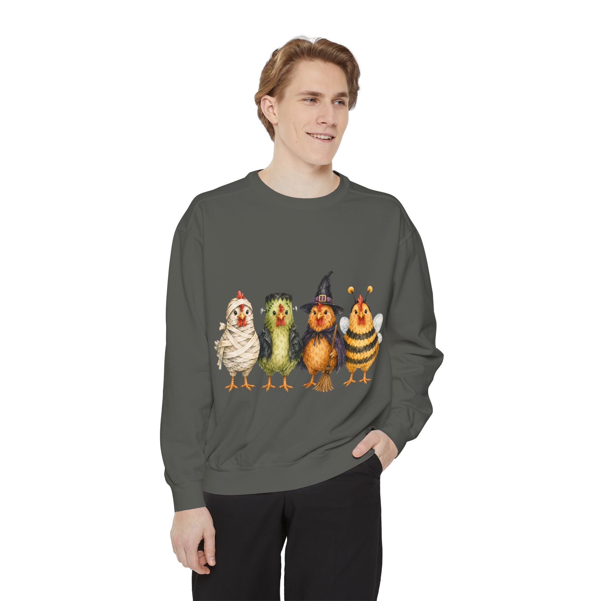Halloween Chicken Unisex Garment-Dyed Sweatshirt