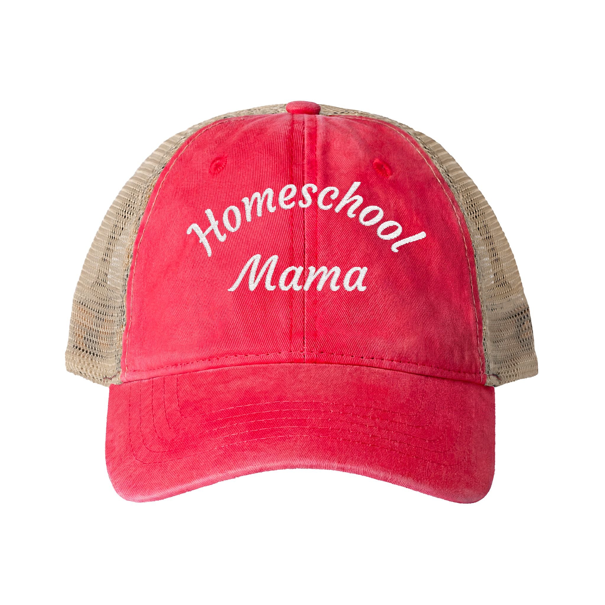 Homeschool Mama Washed Mesh-Back Cap
