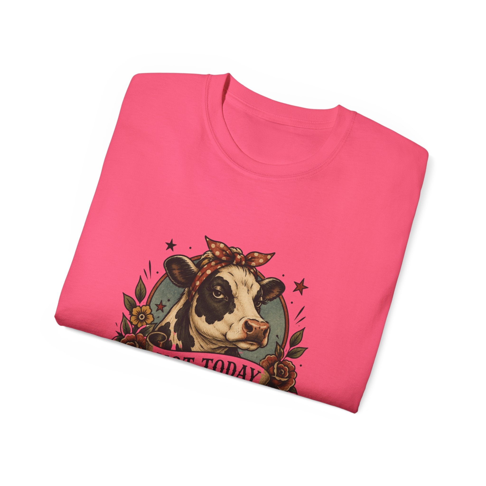 Tattoo-Inspired Cow Tee — Funny Cow Lover Shirt for Farmers & Homesteaders
