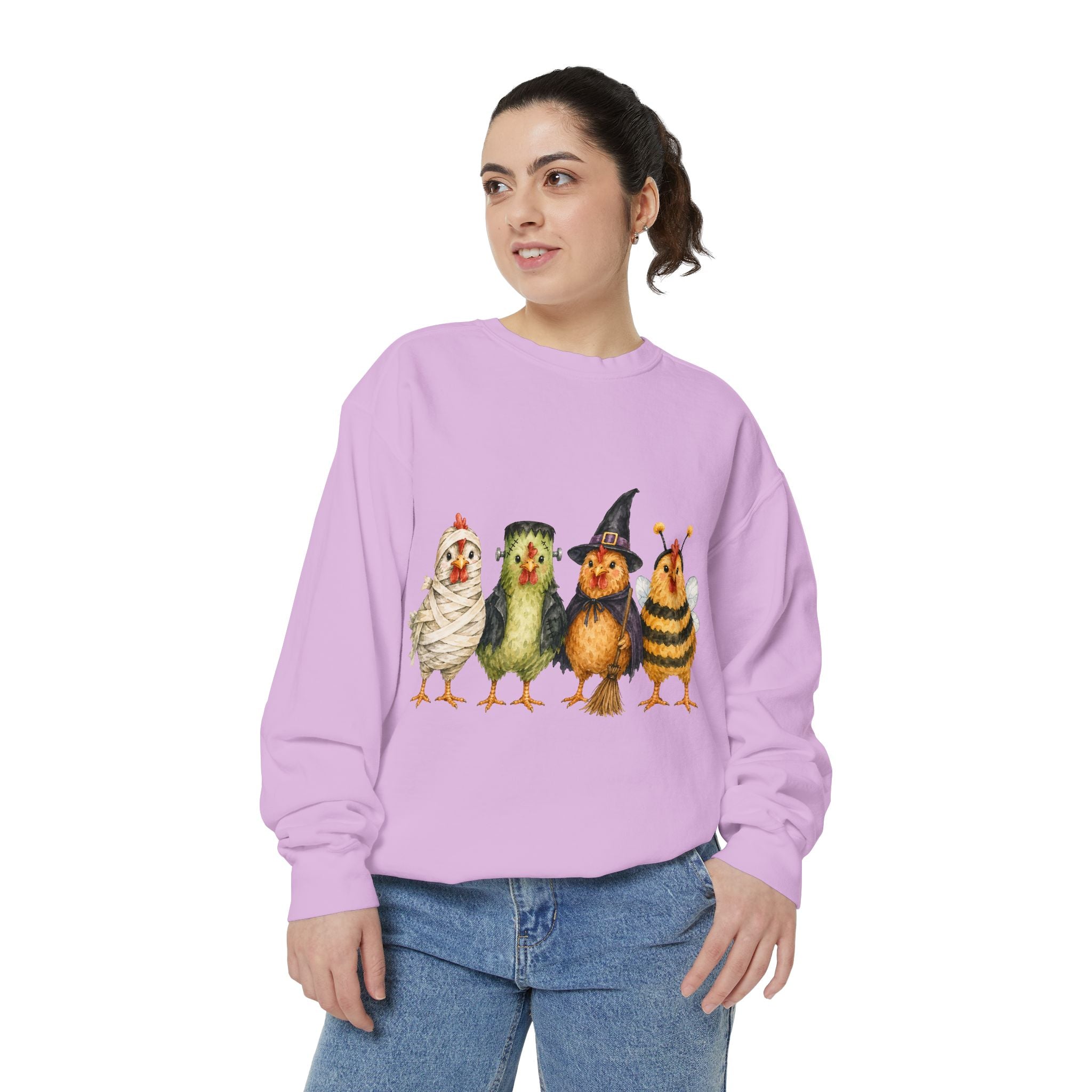 Halloween Chicken Unisex Garment-Dyed Sweatshirt