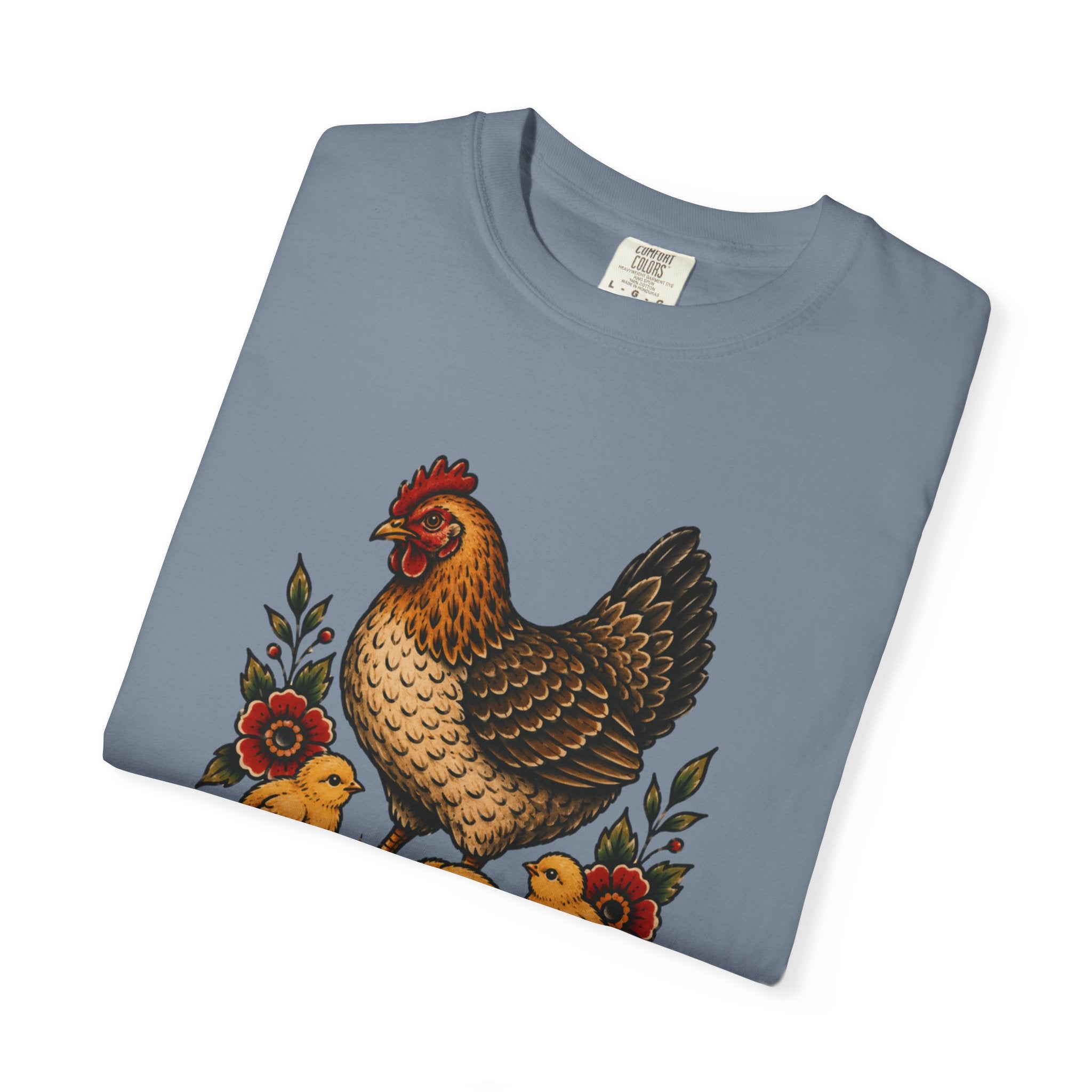 Tattoo-Inspired Chicken T-Shirt — Homesteader & Chicken Lover Tee