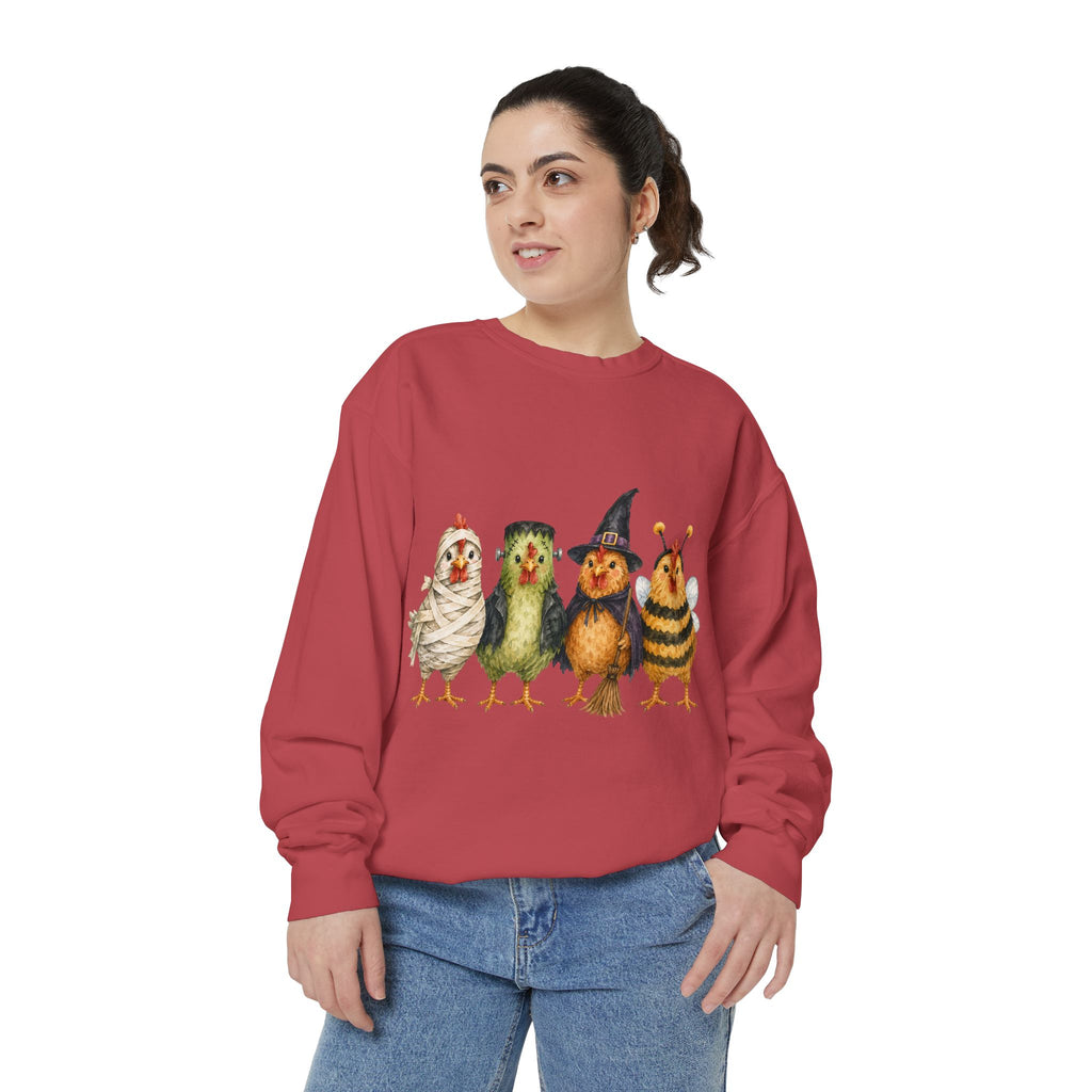 Halloween Chicken Unisex Garment-Dyed Sweatshirt