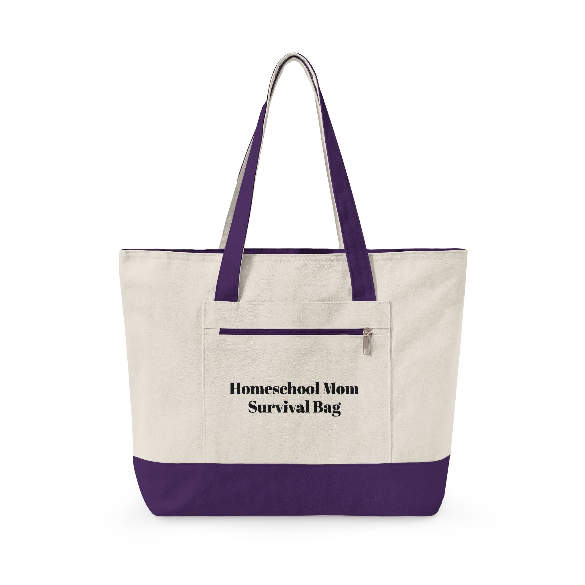 Survival Bag Zippered Canvas Tote