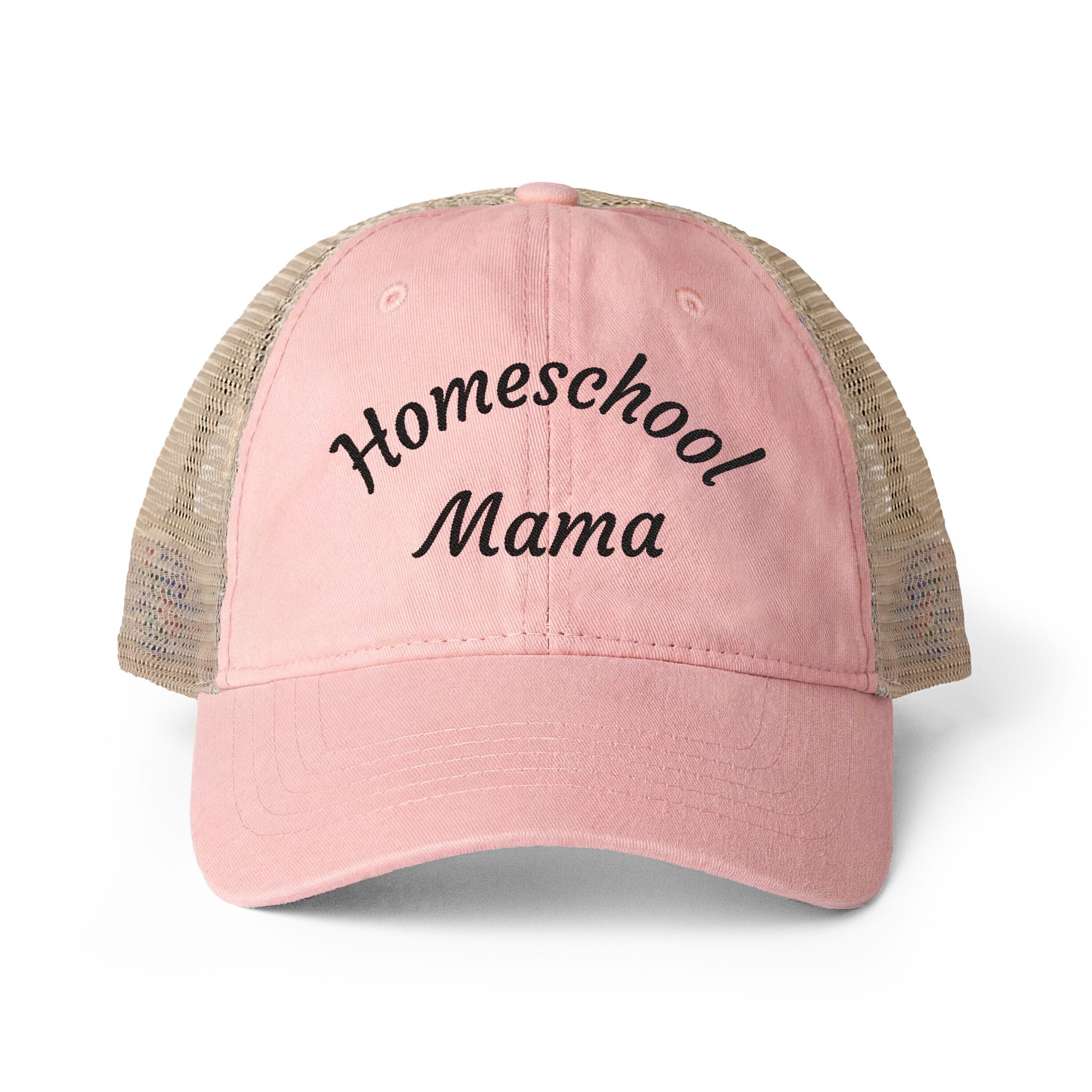Homeschool Mama Washed Mesh-Back Cap