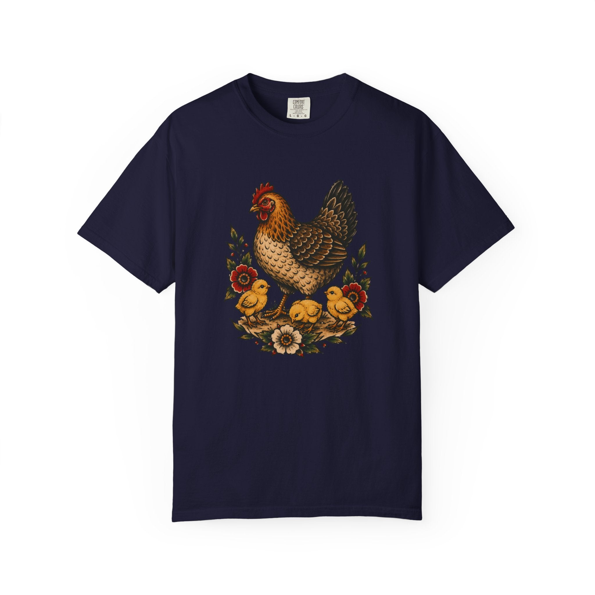 Tattoo-Inspired Chicken T-Shirt — Homesteader & Chicken Lover Tee