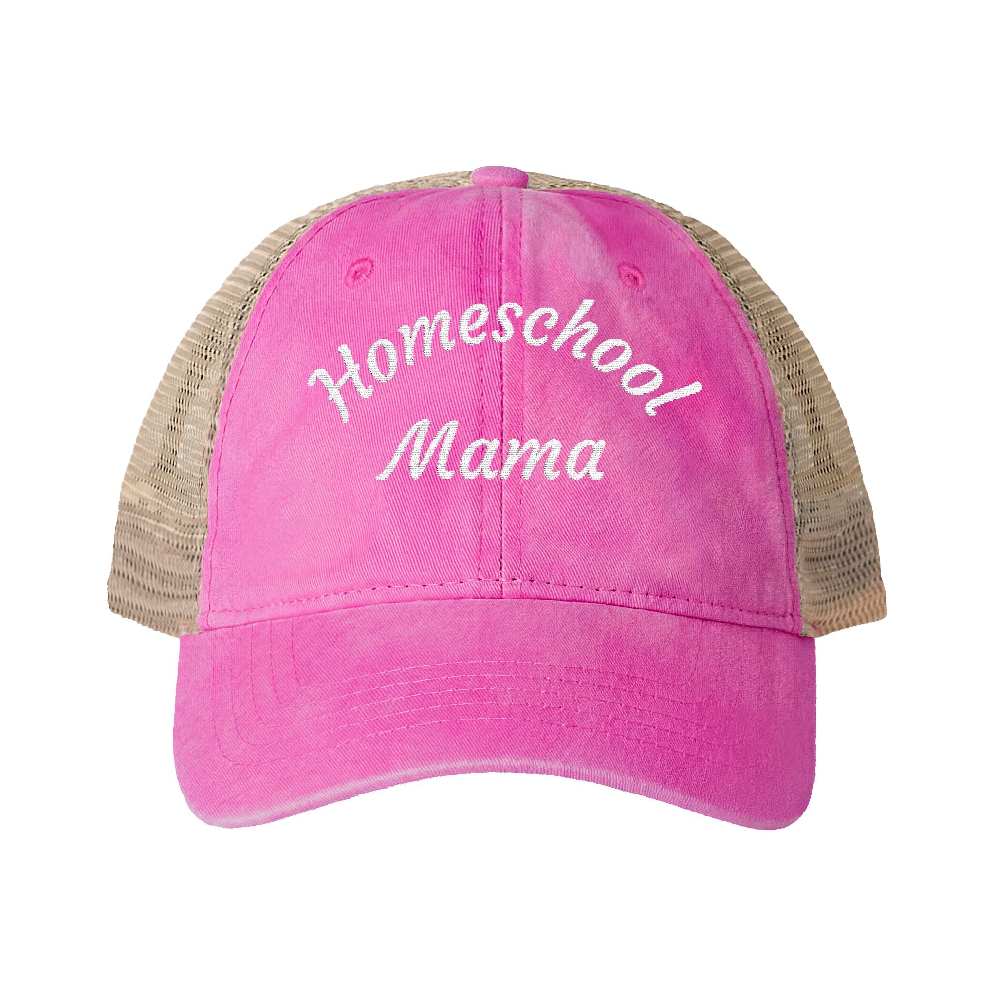 Homeschool Mama Washed Mesh-Back Cap