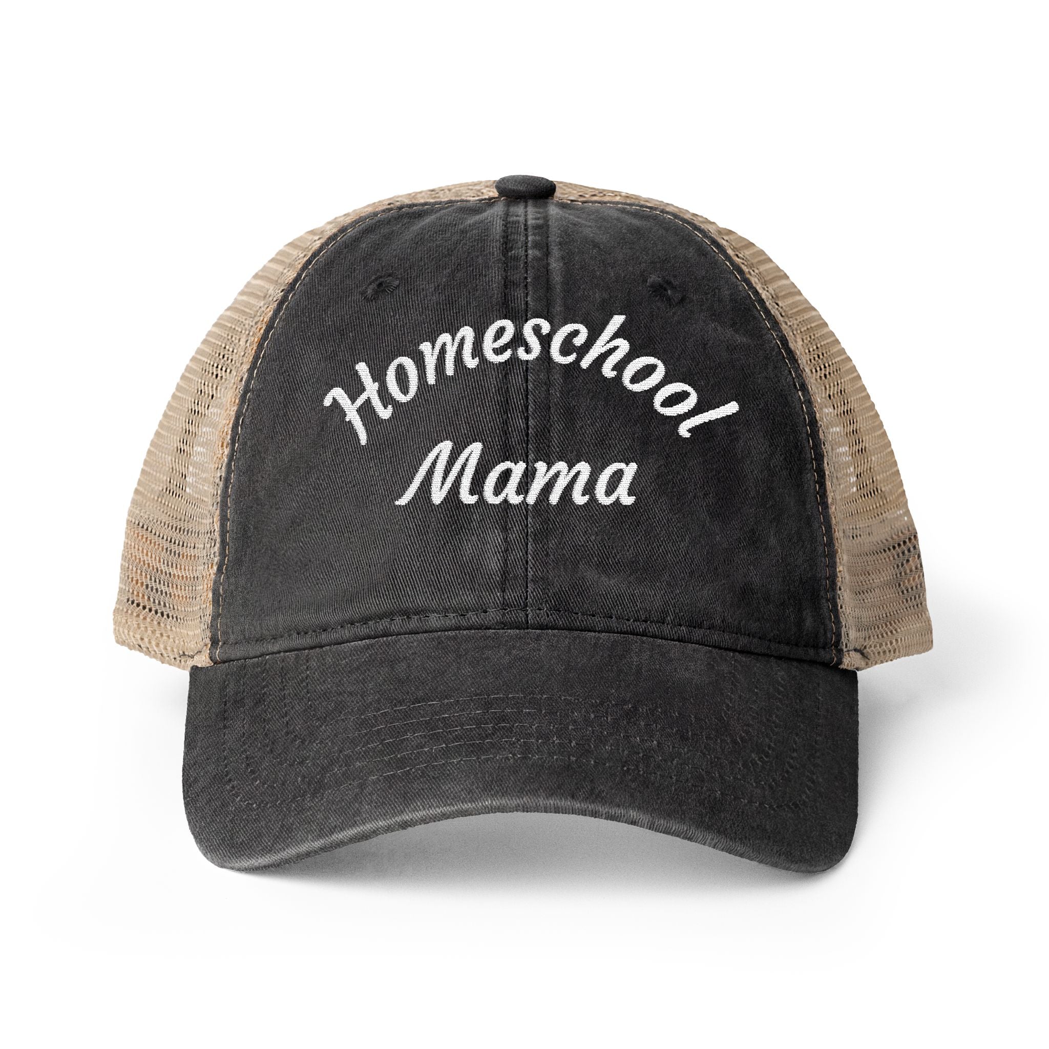 Homeschool Mama Washed Mesh-Back Cap