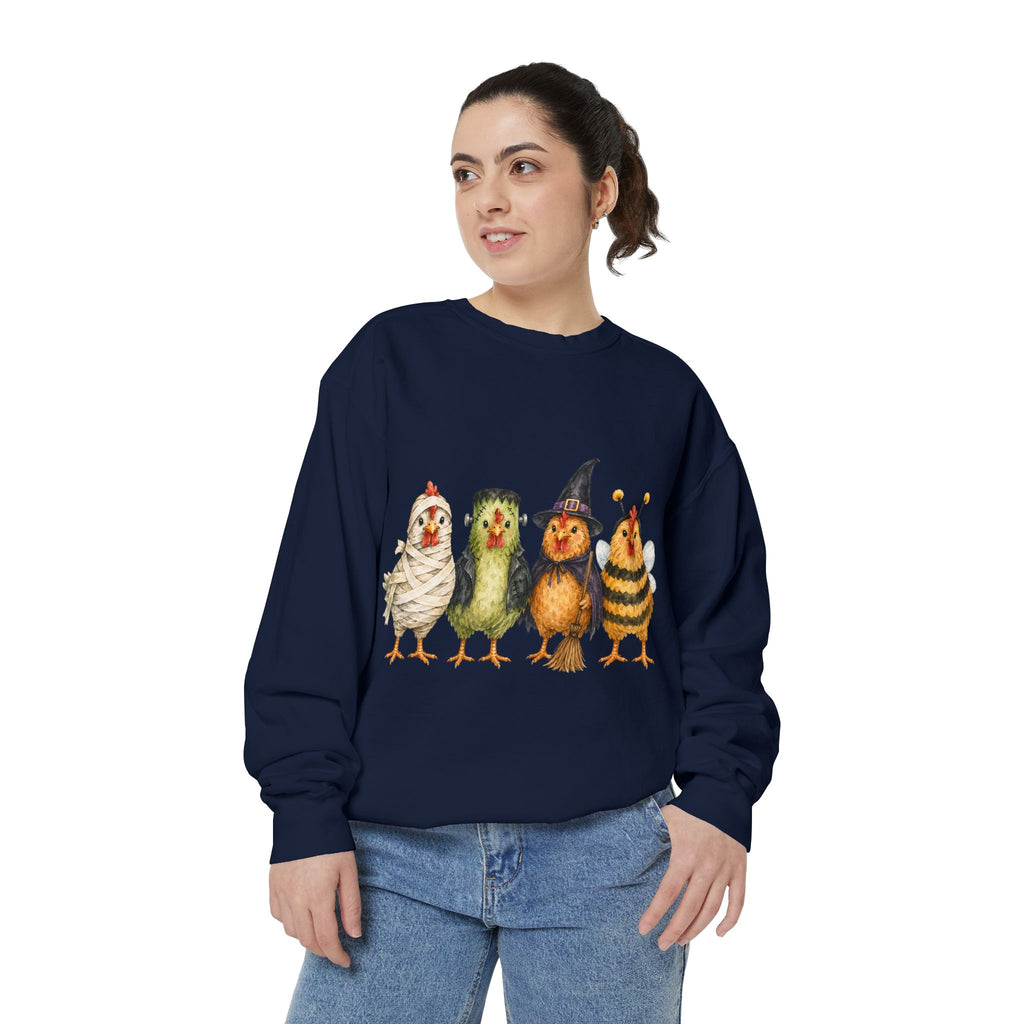 Halloween Chicken Unisex Garment-Dyed Sweatshirt