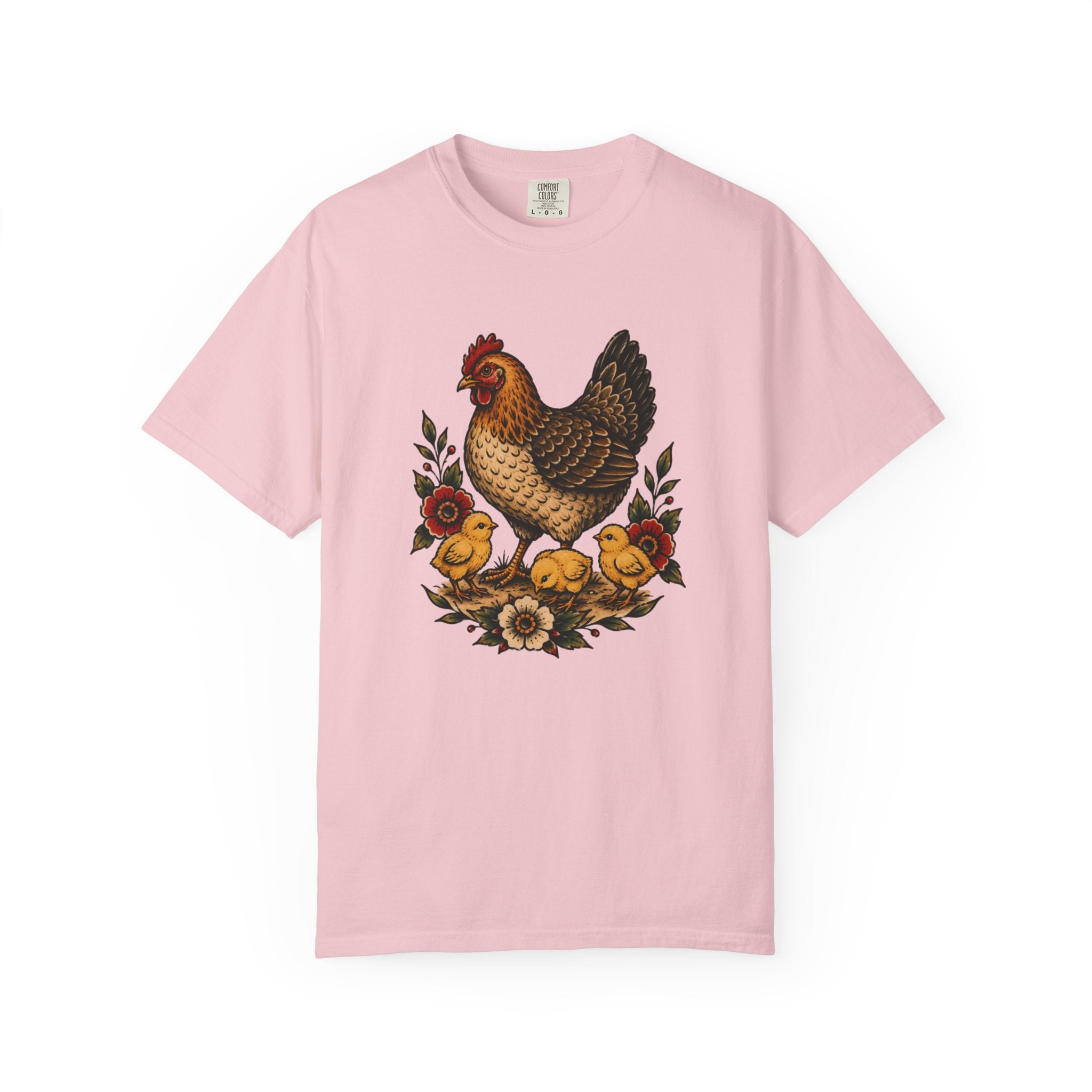 Tattoo-Inspired Chicken T-Shirt — Homesteader & Chicken Lover Tee