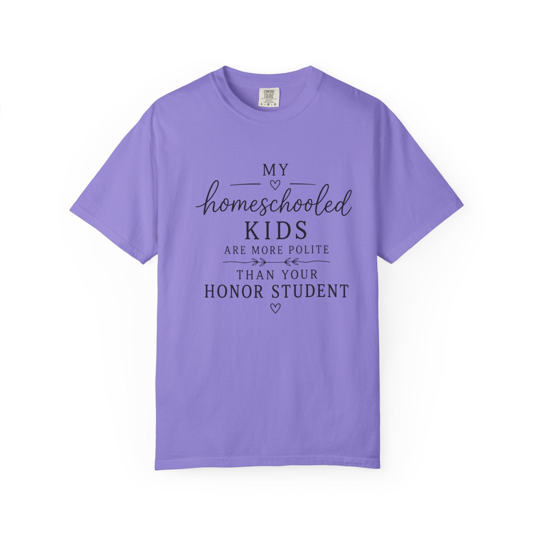 Snarky Homeschool vs Public School T-Shirt — 'Polite Homeschool Kids' Comment Tee
