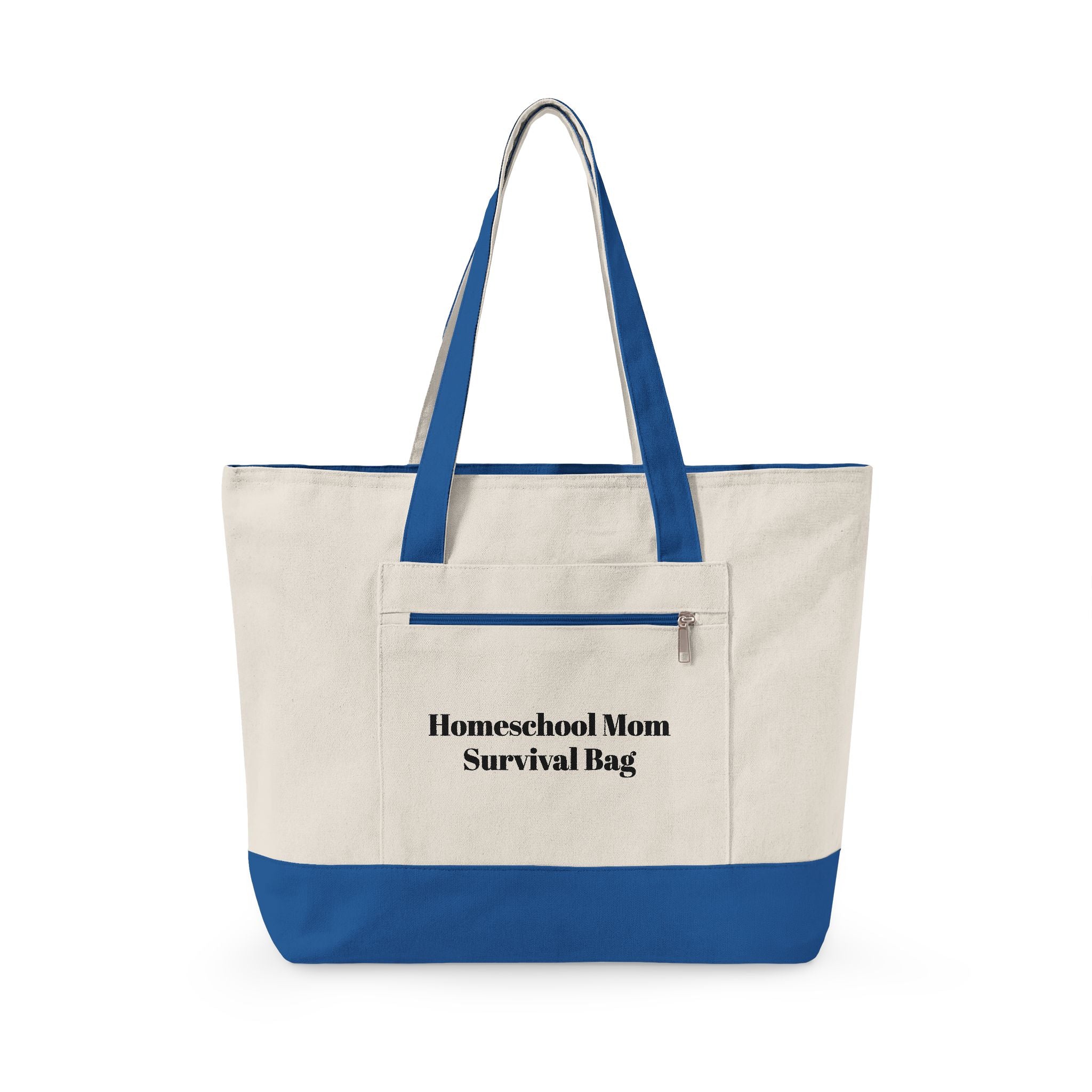 Survival Bag Zippered Canvas Tote