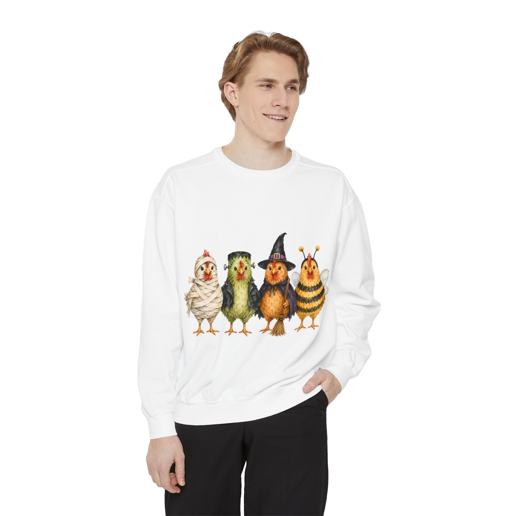 Halloween Chicken Unisex Garment-Dyed Sweatshirt