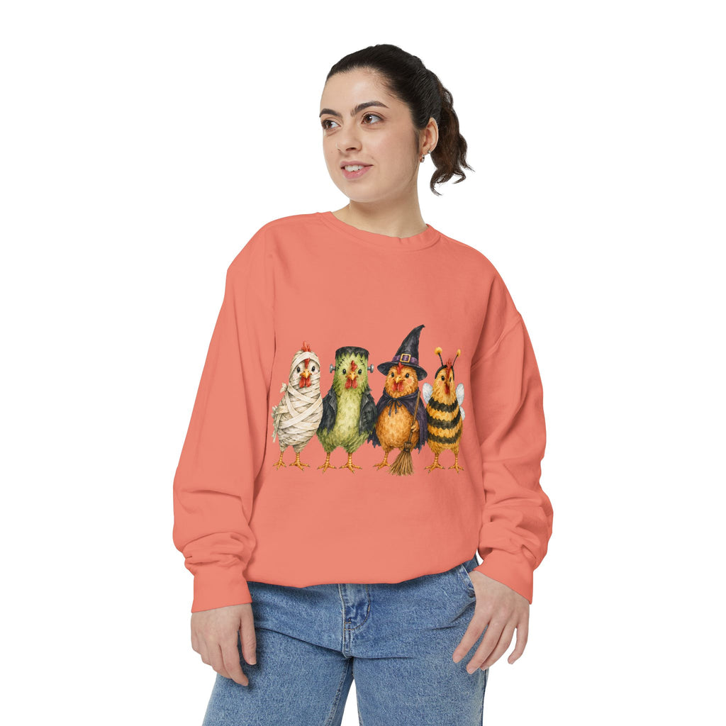 Halloween Chicken Unisex Garment-Dyed Sweatshirt