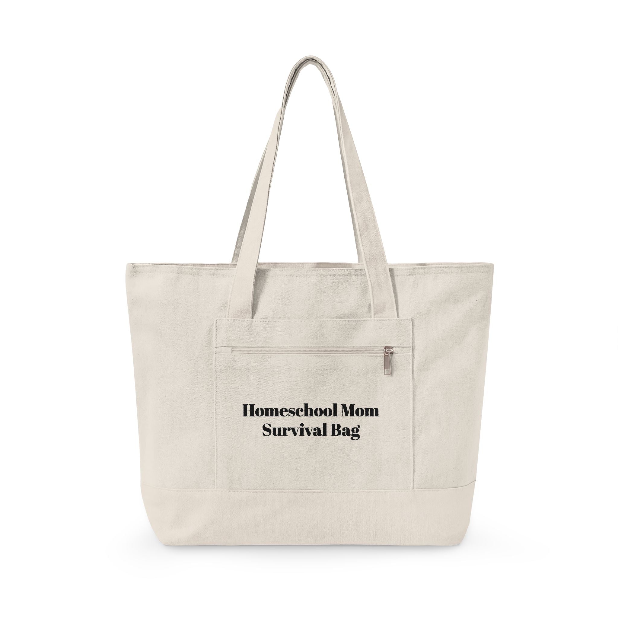 Survival Bag Zippered Canvas Tote