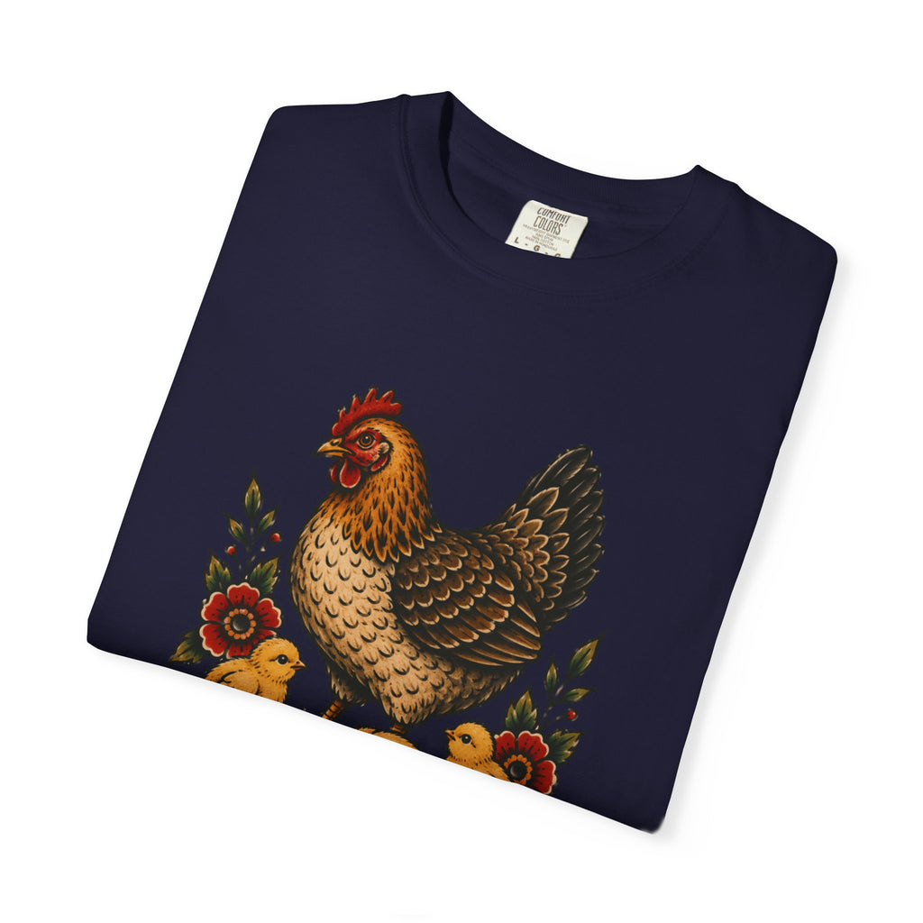 Tattoo-Inspired Chicken T-Shirt — Homesteader & Chicken Lover Tee