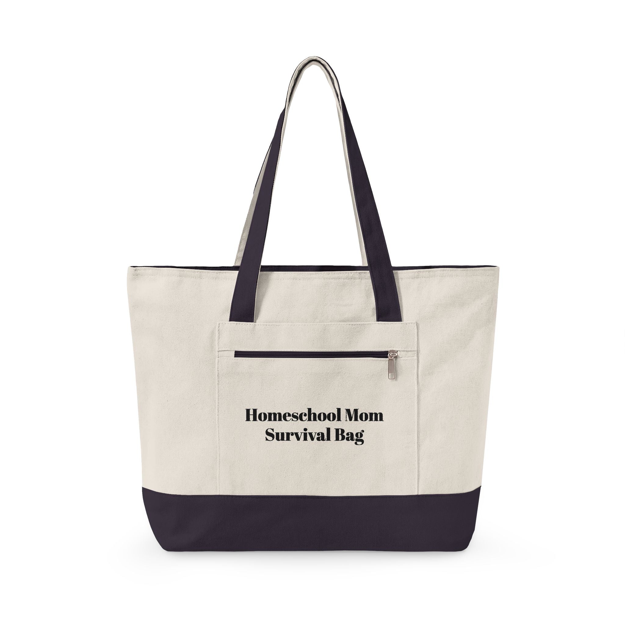 Survival Bag Zippered Canvas Tote