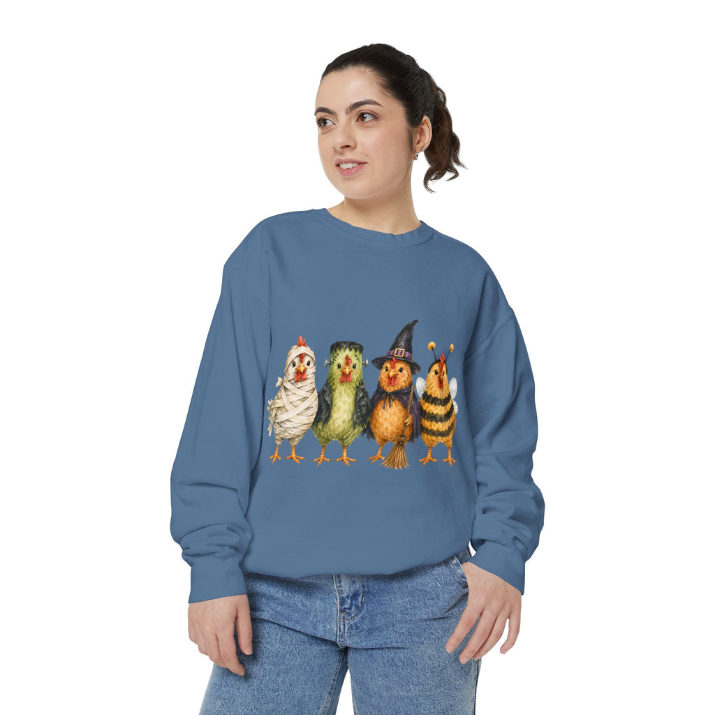 Halloween Chicken Unisex Garment-Dyed Sweatshirt