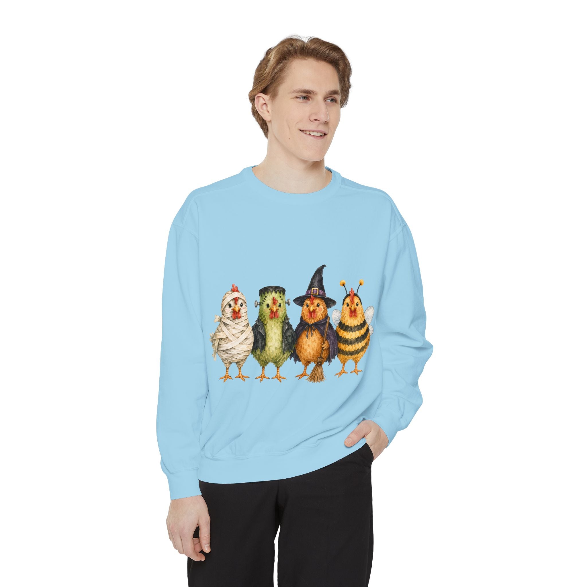 Halloween Chicken Unisex Garment-Dyed Sweatshirt