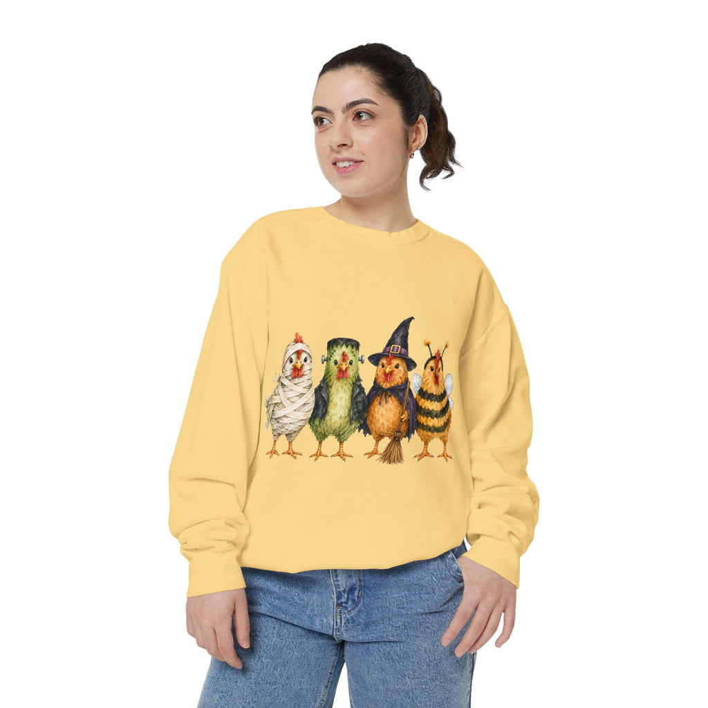 Halloween Chicken Unisex Garment-Dyed Sweatshirt