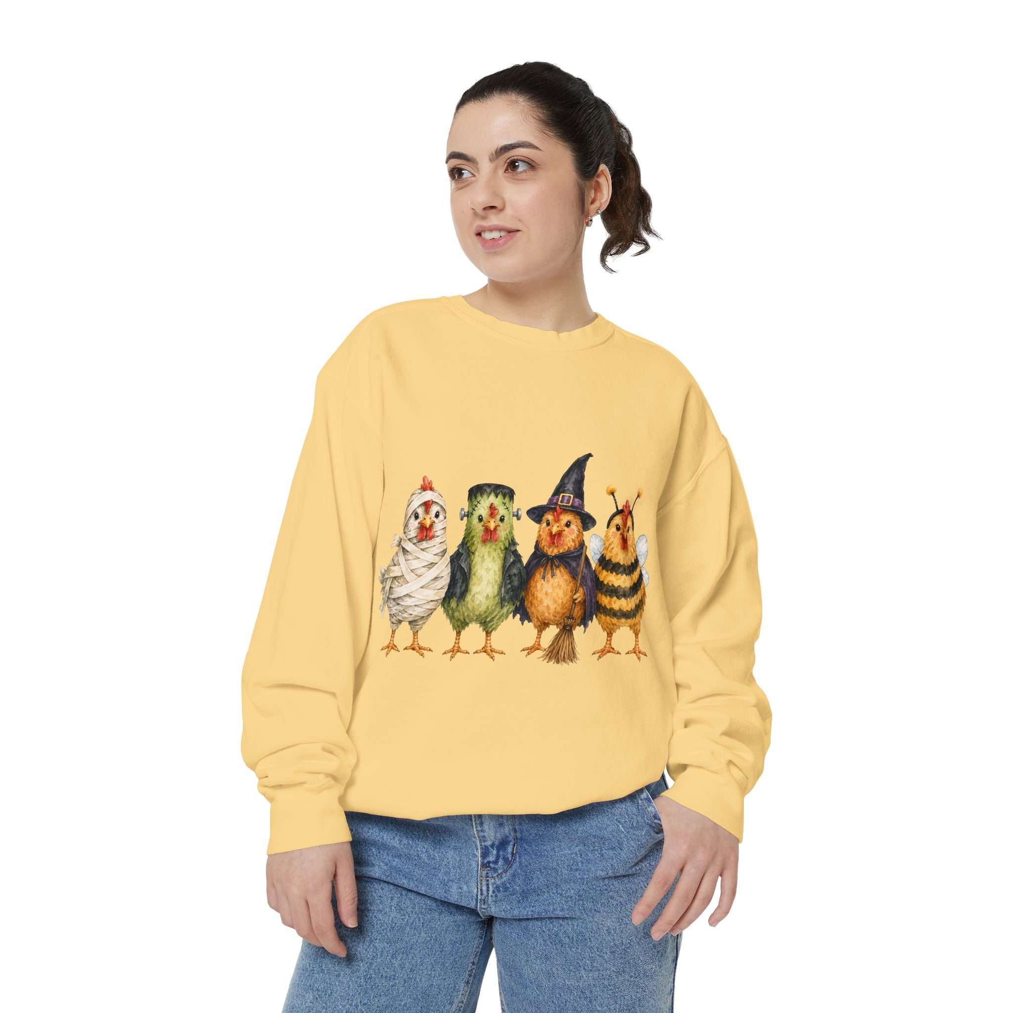 Halloween Chicken Unisex Garment-Dyed Sweatshirt
