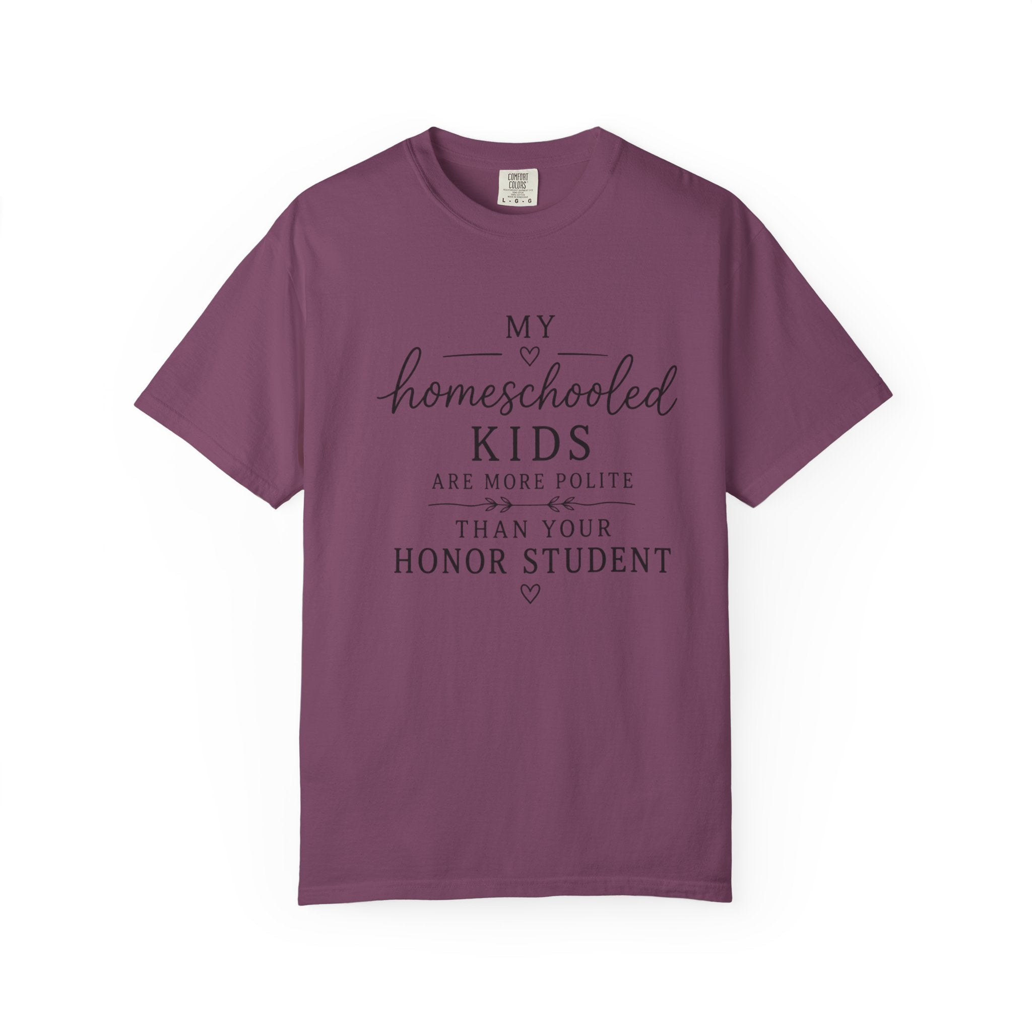 Snarky Homeschool vs Public School T-Shirt — 'Polite Homeschool Kids' Comment Tee