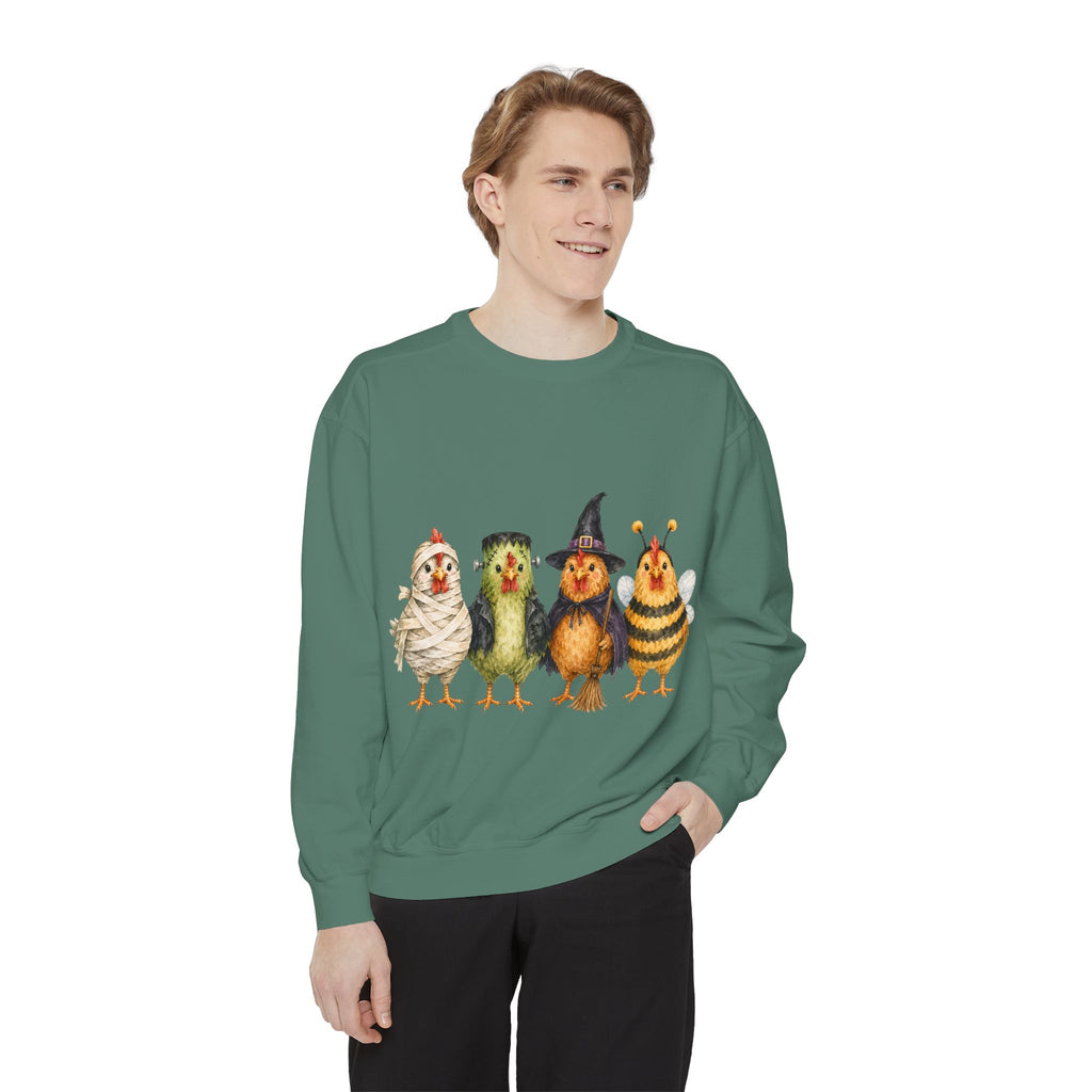 Halloween Chicken Unisex Garment-Dyed Sweatshirt