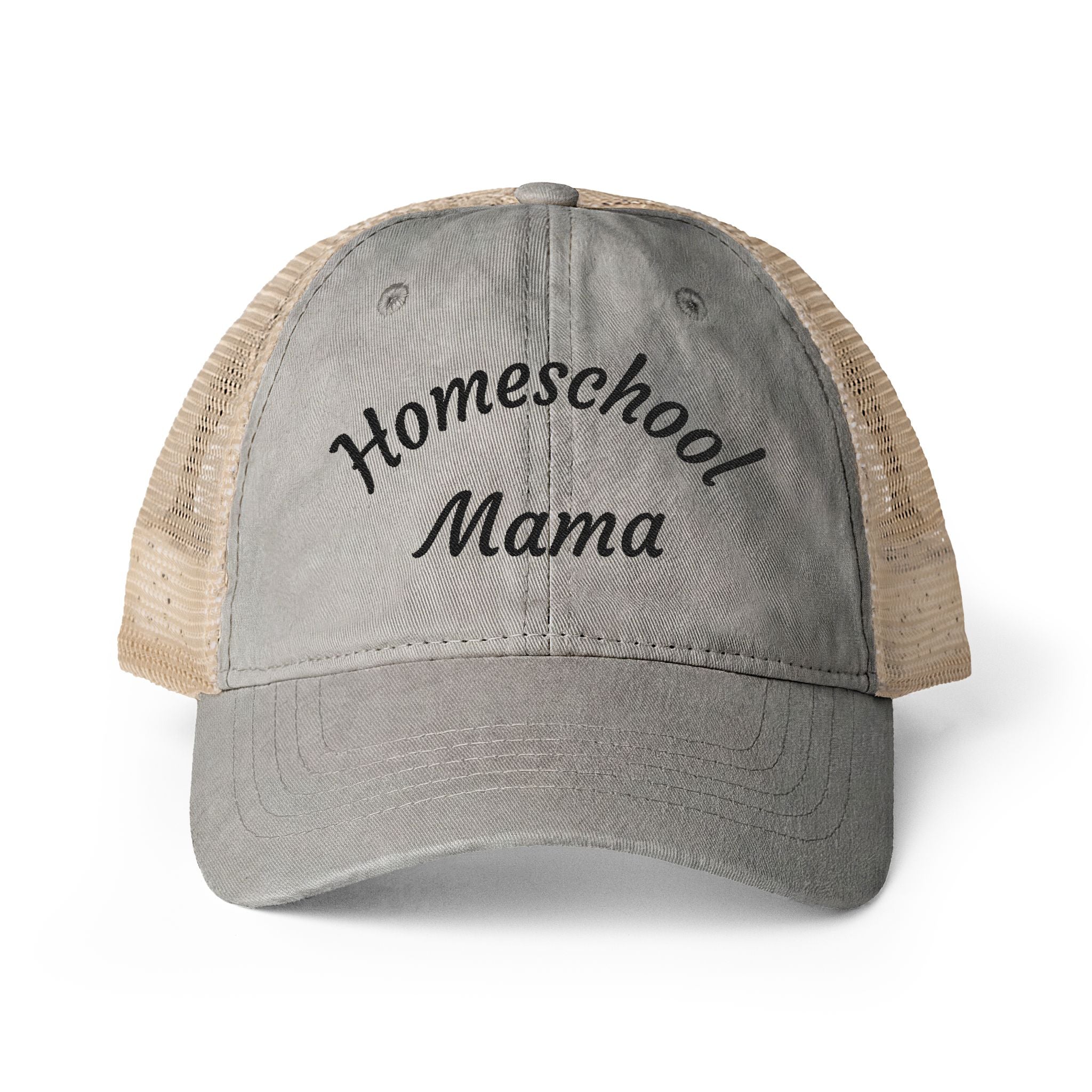 Homeschool Mama Washed Mesh-Back Cap
