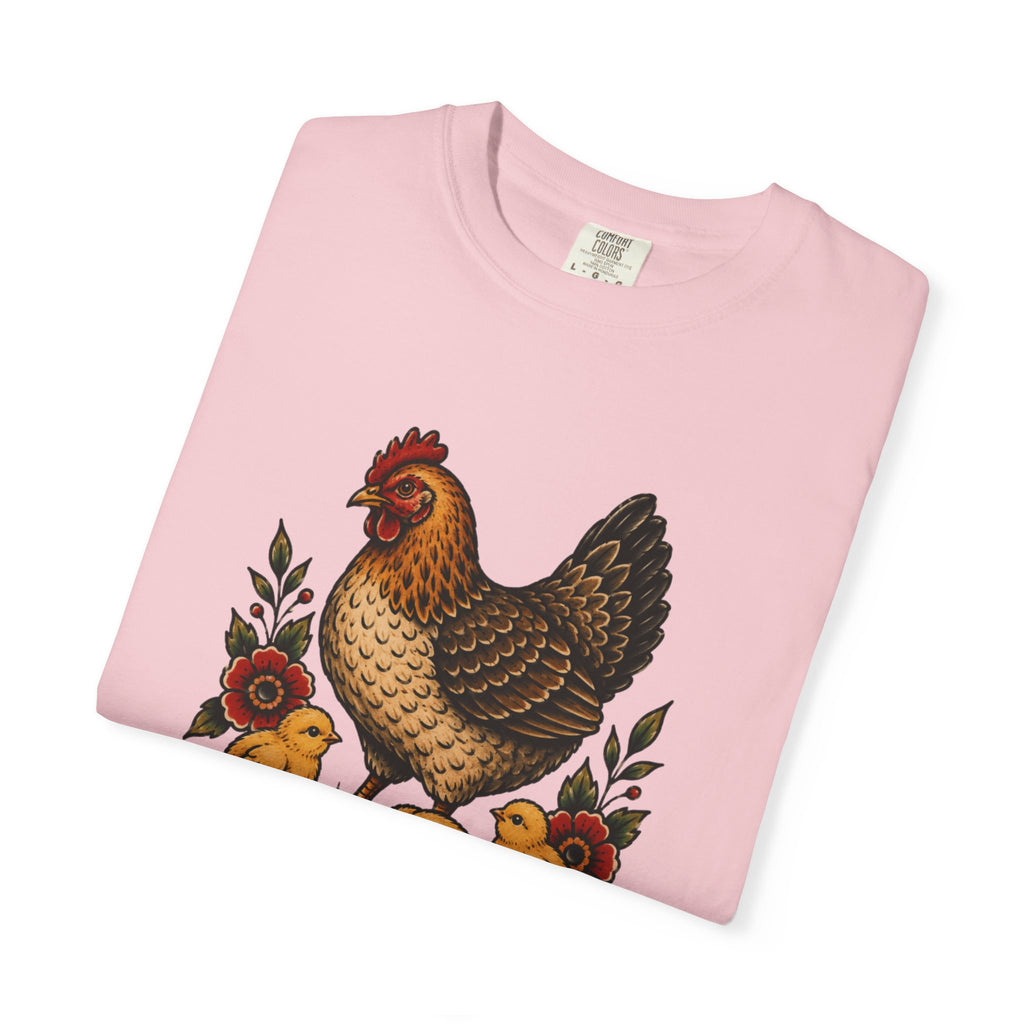 Tattoo-Inspired Chicken T-Shirt — Homesteader & Chicken Lover Tee