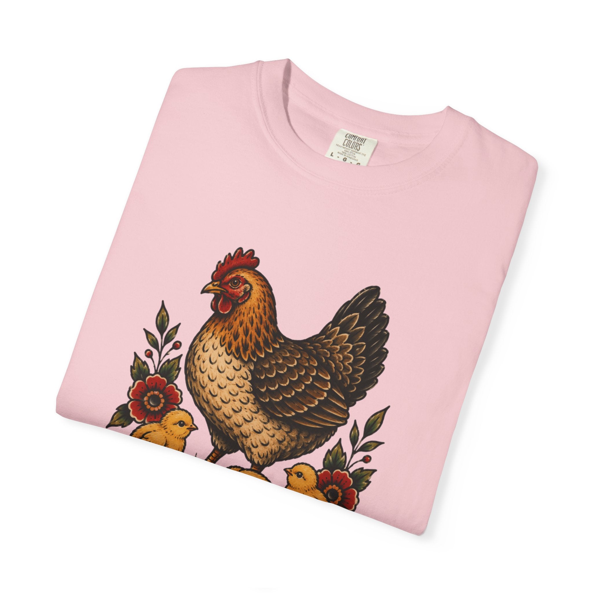 Tattoo-Inspired Chicken T-Shirt — Homesteader & Chicken Lover Tee