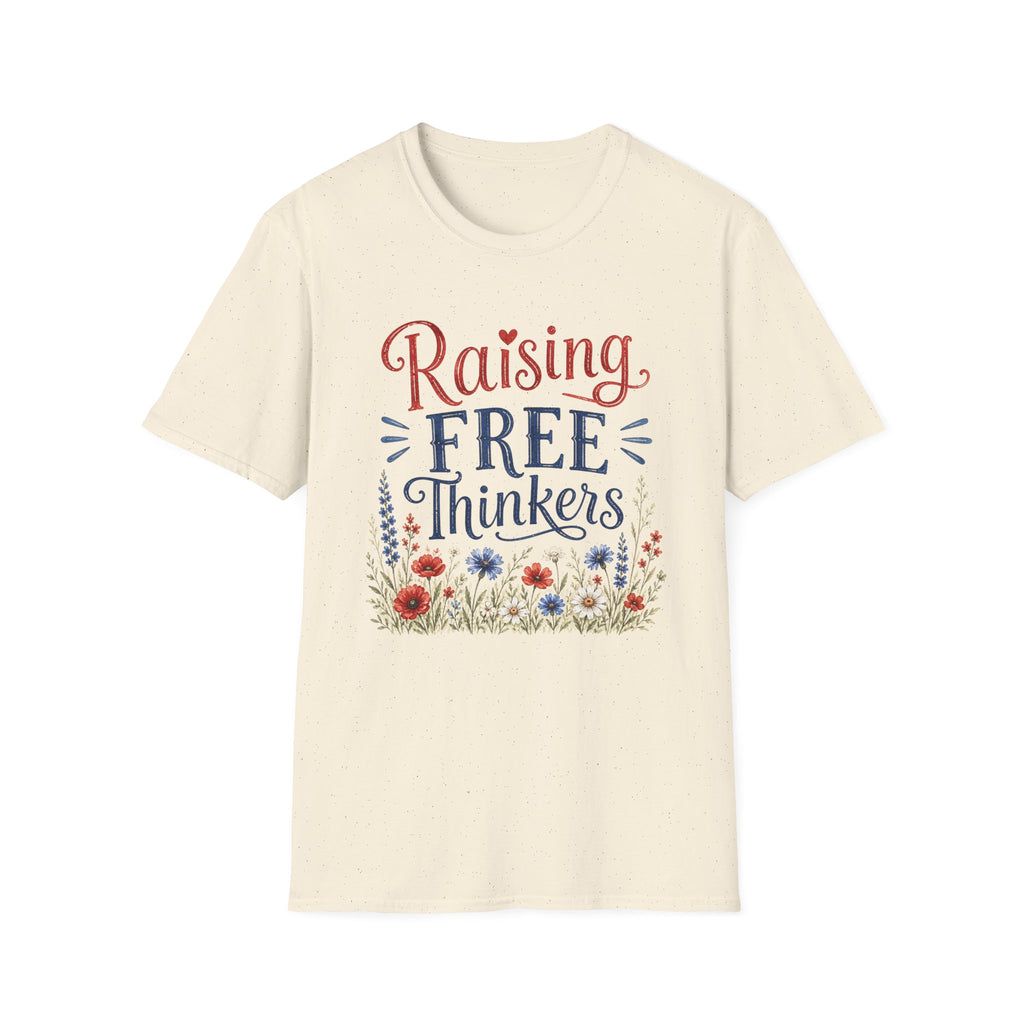 Homeschool Patriot Tee — Raise Free-Thinking Kids (Multiple Colors)