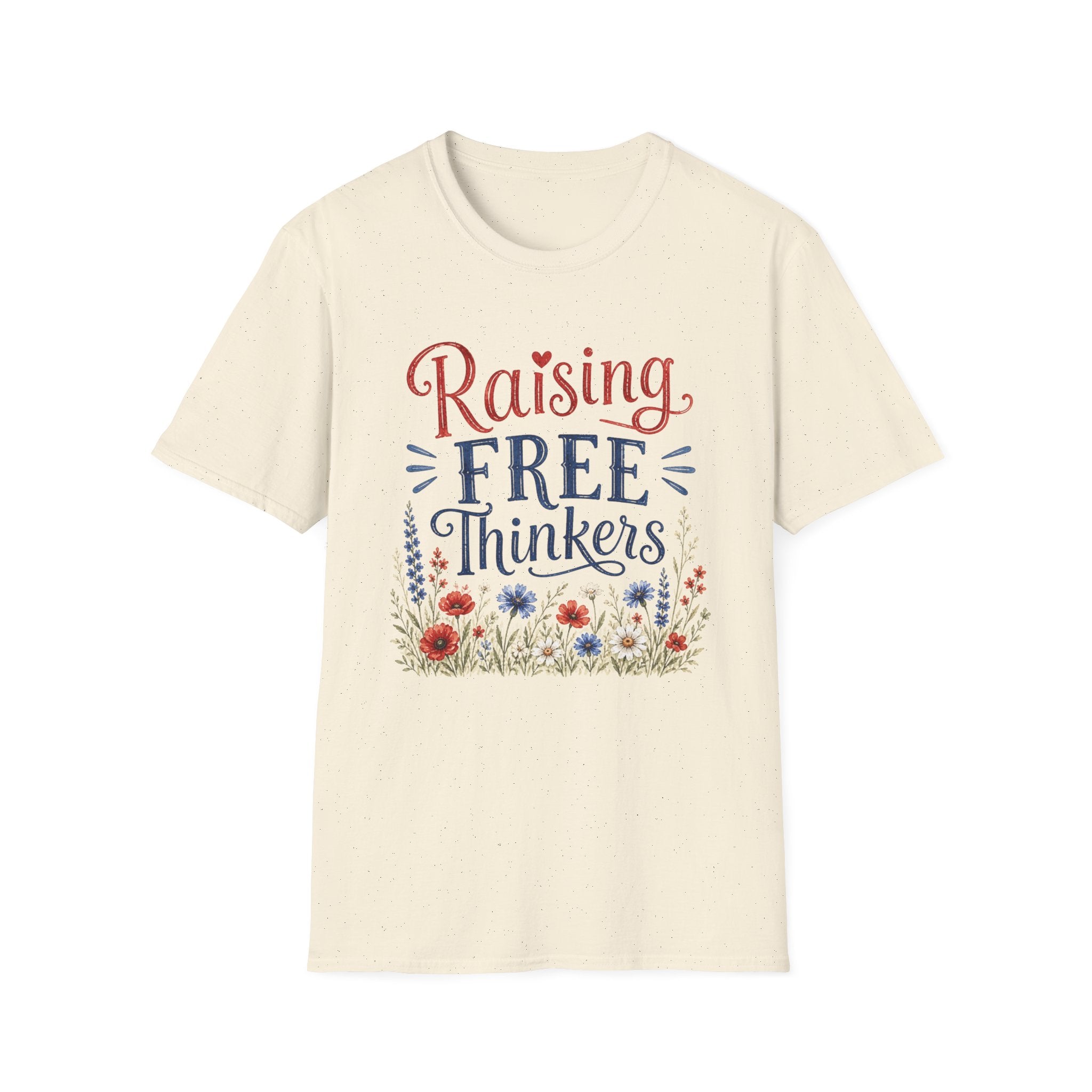 Homeschool Patriot Tee — Raise Free-Thinking Kids (Multiple Colors)