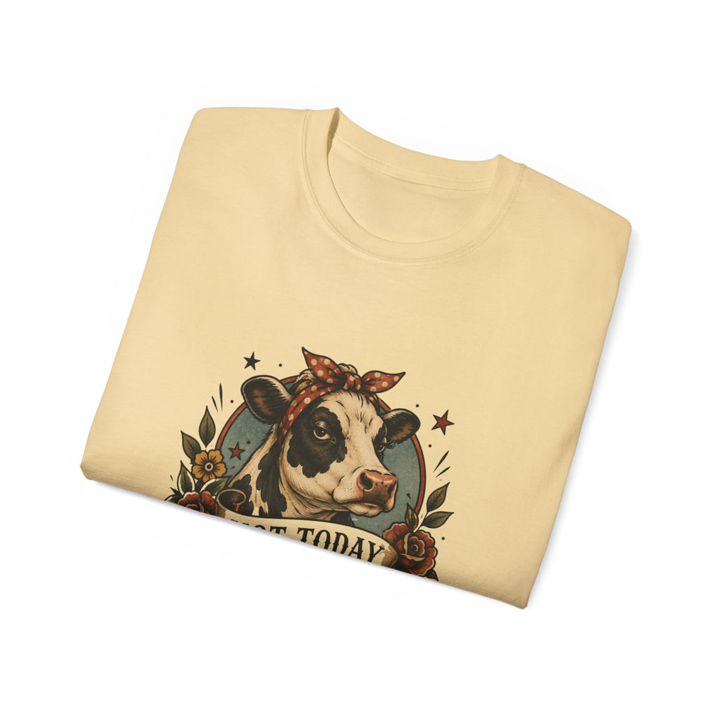 Tattoo-Inspired Cow Tee — Funny Cow Lover Shirt for Farmers & Homesteaders