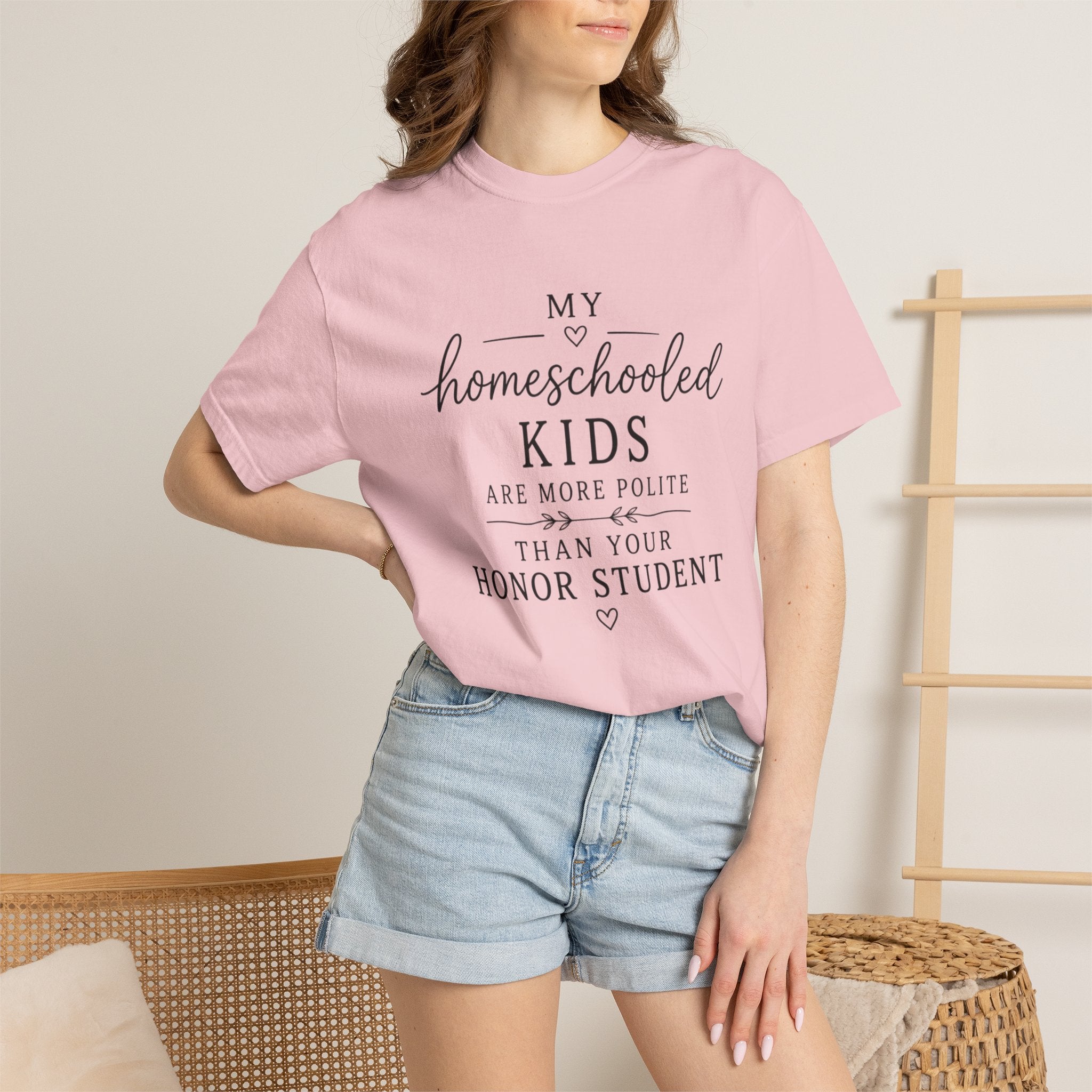 Snarky Homeschool vs Public School T-Shirt — 'Polite Homeschool Kids' Comment Tee