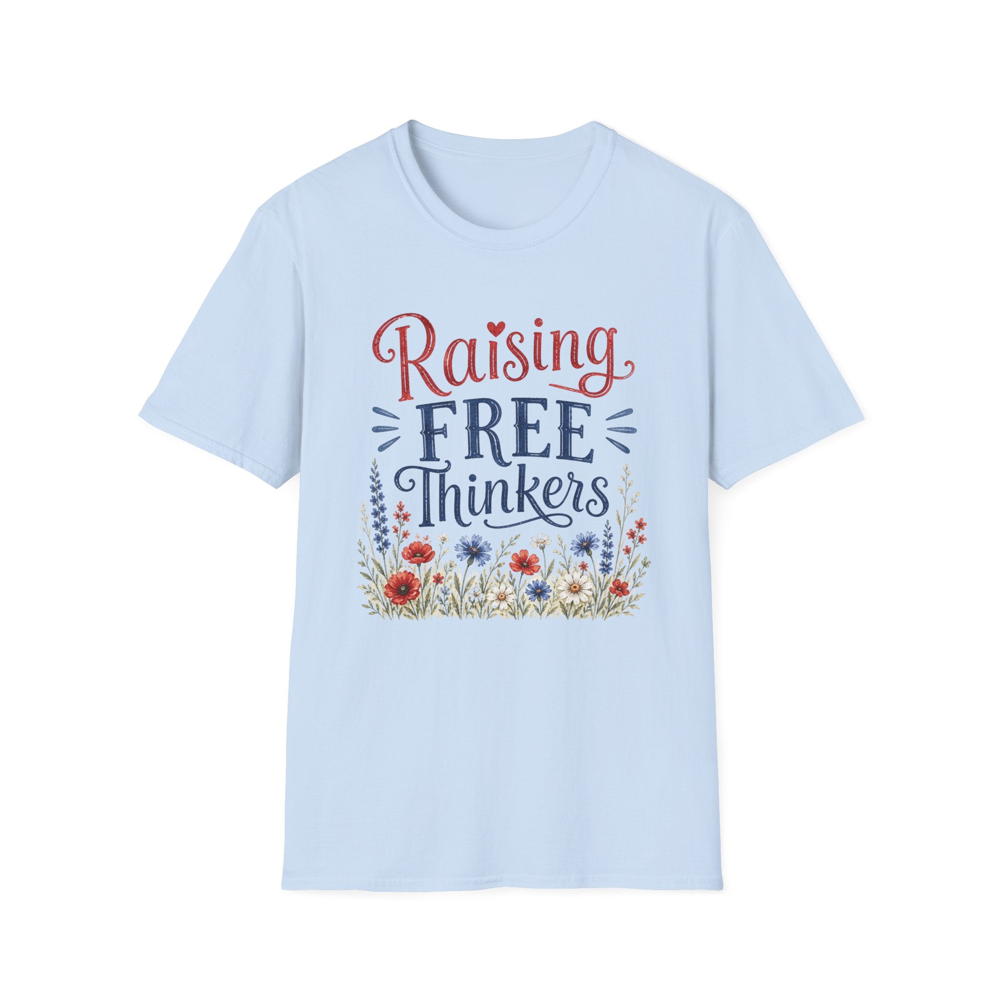 Homeschool Patriot Tee — Raise Free-Thinking Kids (Multiple Colors)